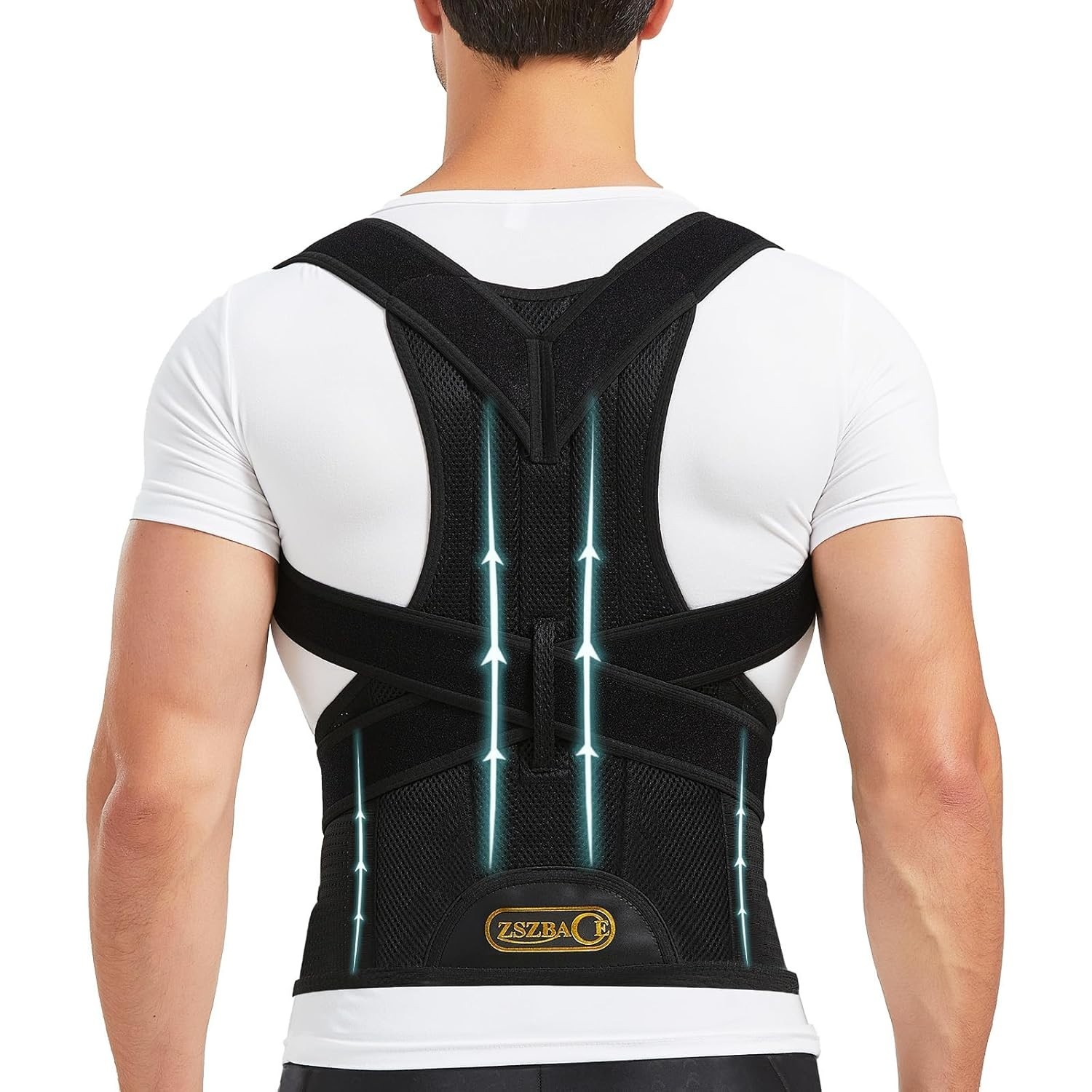 M size Back Brace and Posture Corrector for Men and Women Adjustable Back Straig
