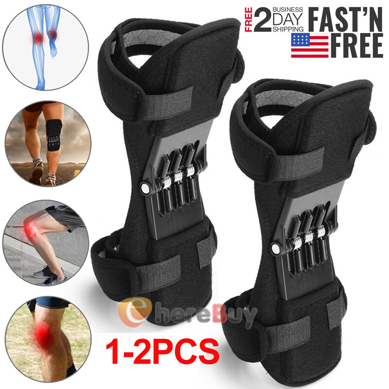 2Pcs Joint Support Knee Pads Power Spring Loaded Rebound Sports Lift Protection