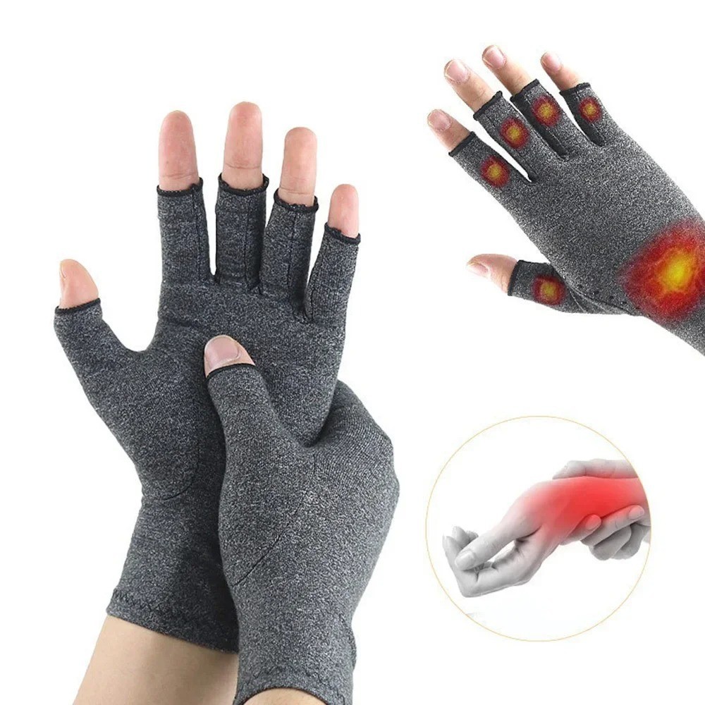 Arthritis Compression Gloves Fingerless for Hand Pain, Carpal Tunnel & RSI