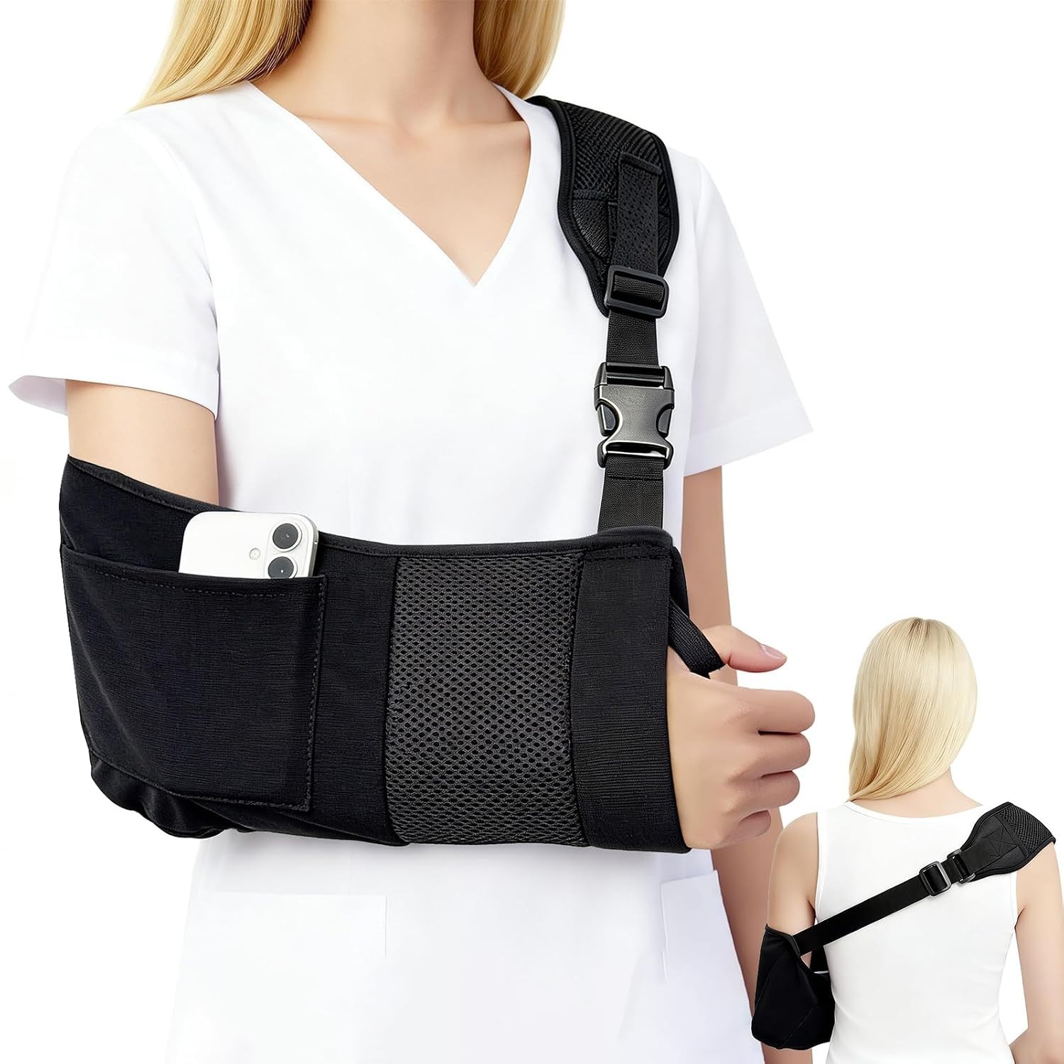 Ergonomic Arm Sling Brace for Effective Immobilization – Medium Size for Adults