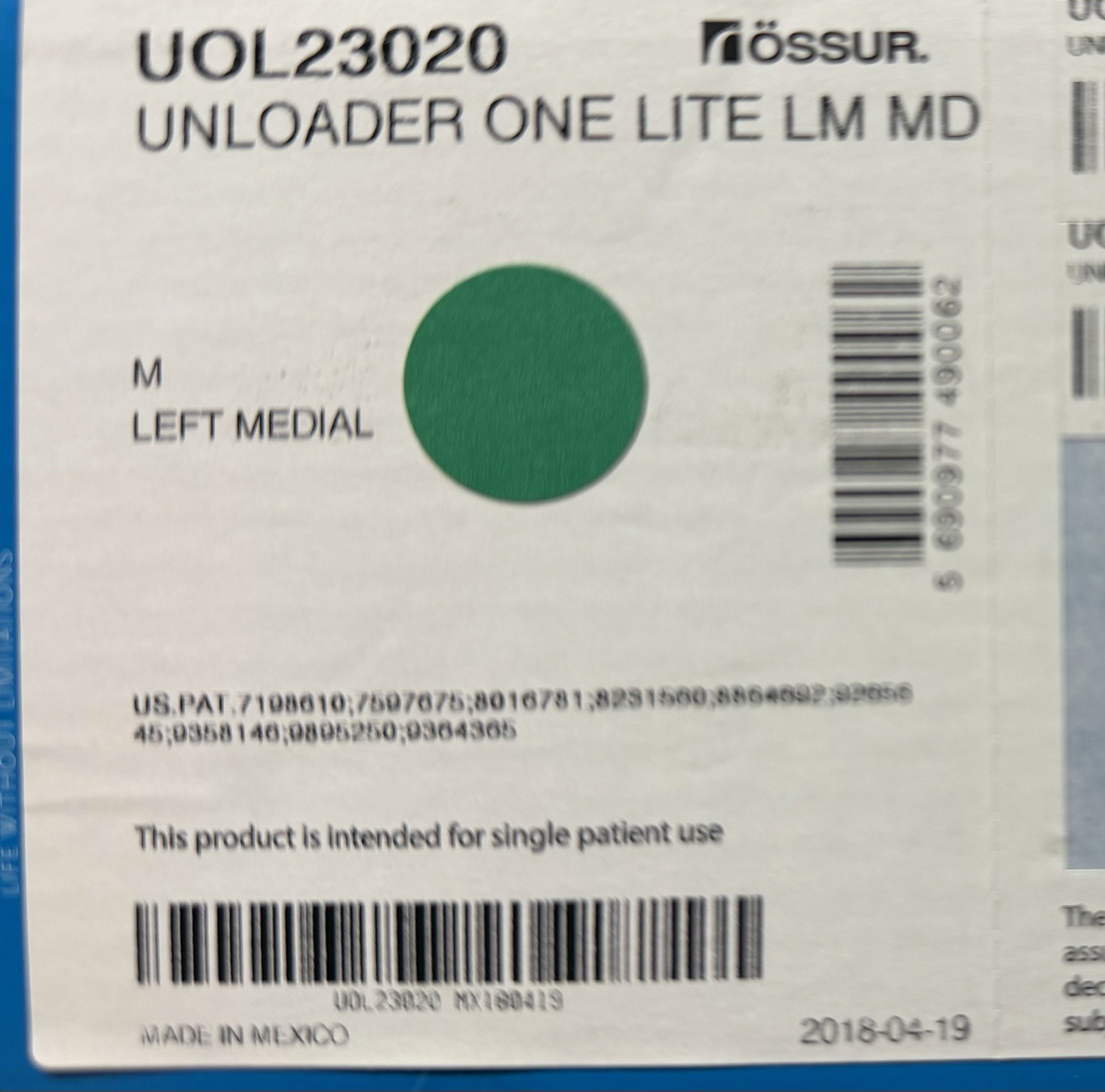 NEW Ossur Unloader One Lite Medium Left Medial OA Unloader Knee Brace UOL23020