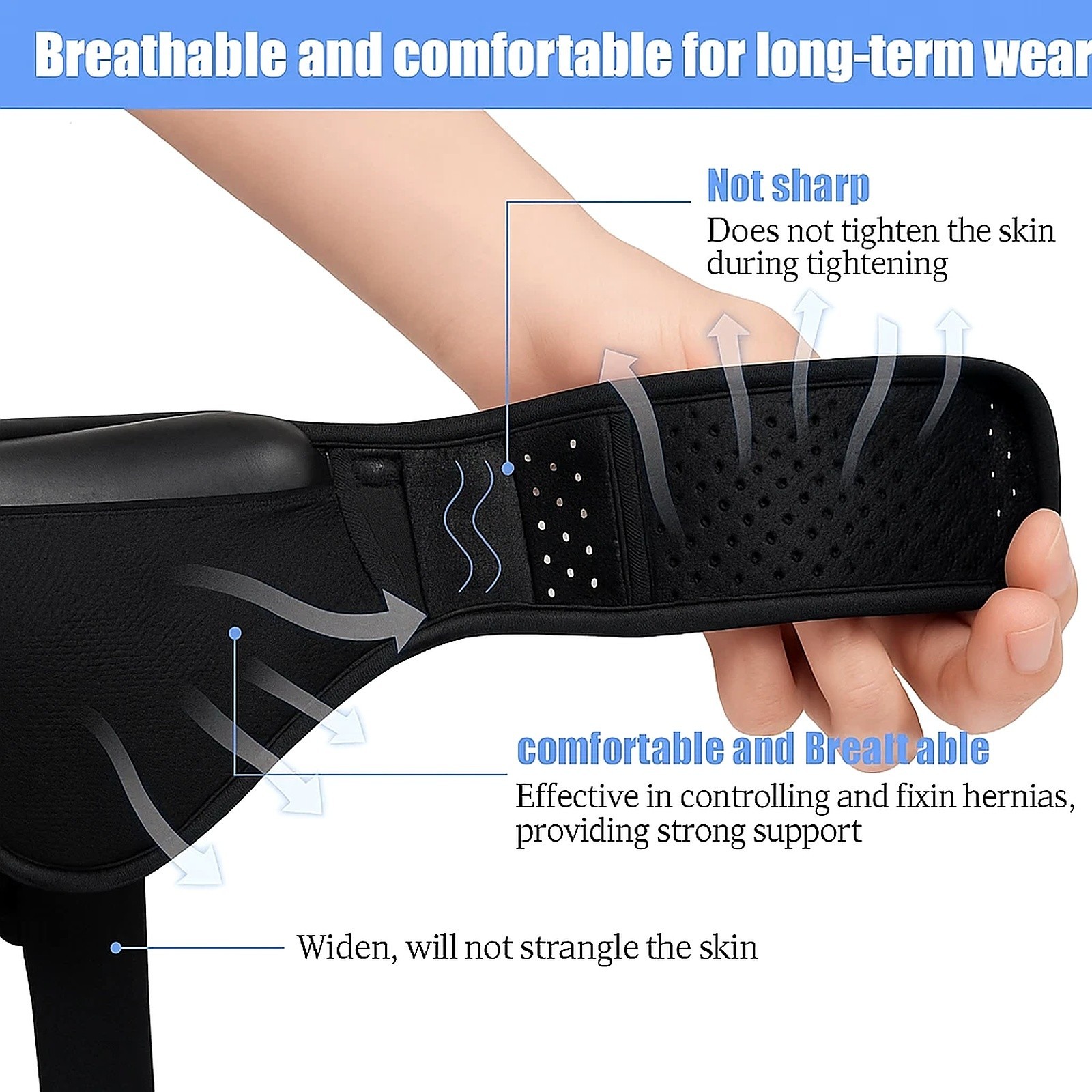 Hernia Support Belt for Men Inguinal Truss Groin Adjustable Compression Pads US