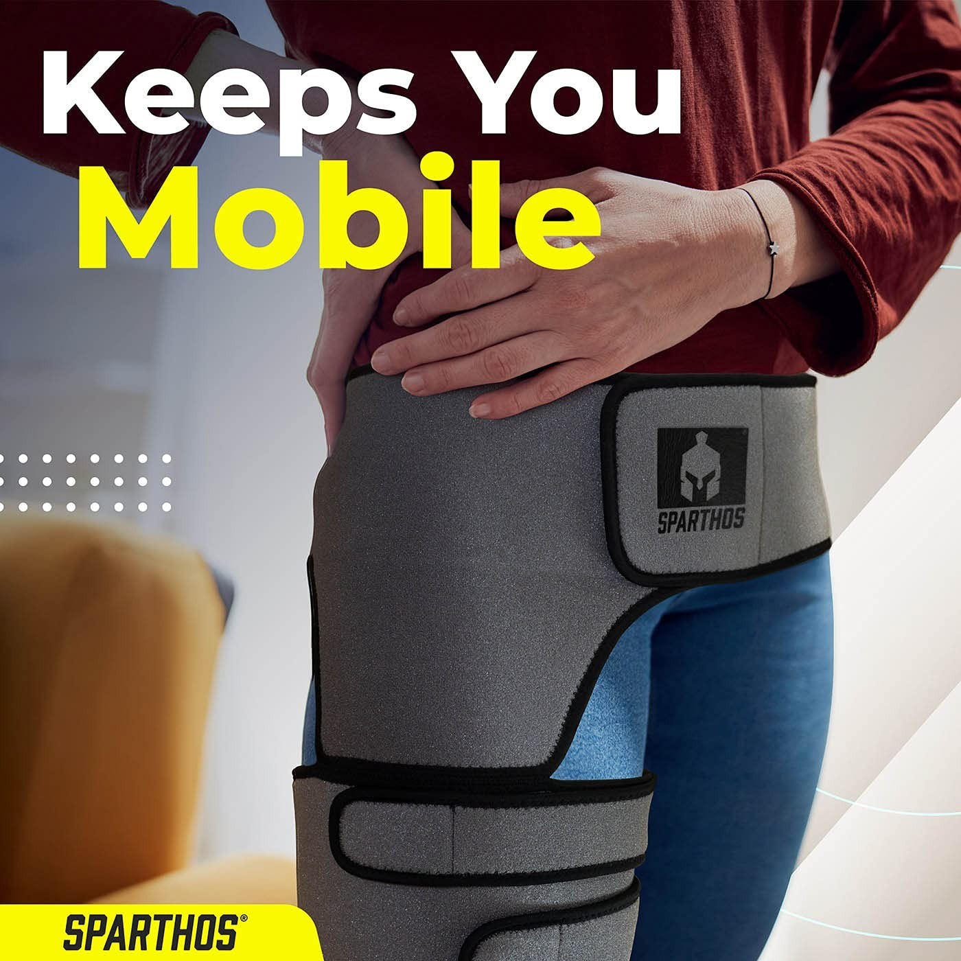 Sciatic Nerve Brace – Hip Support Belt – Sciatica, SI Joint, Hamstring Pain R…
