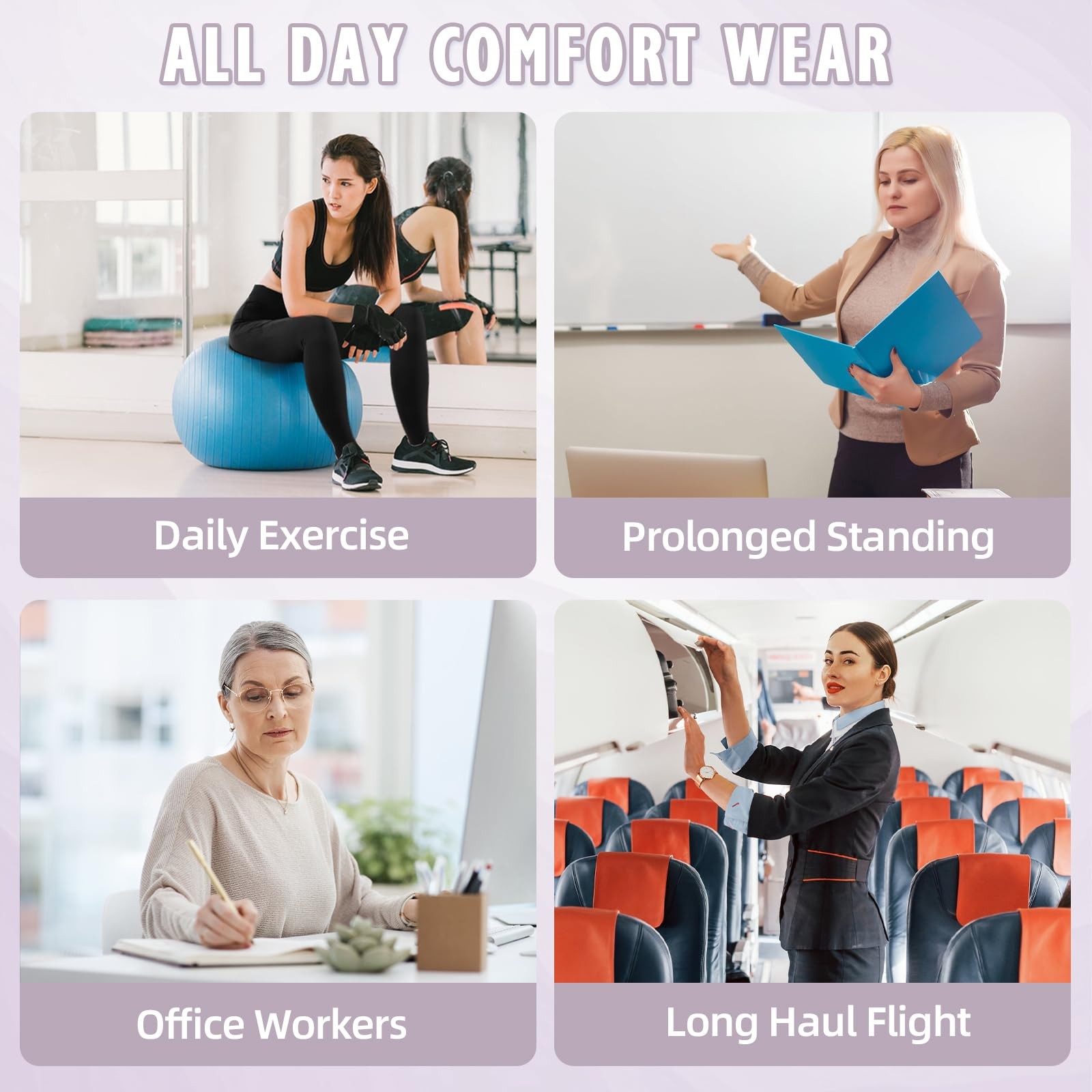 Wegitcs 20-30mmHg Footless Compression Leggings for Women,Waist High Tights |…