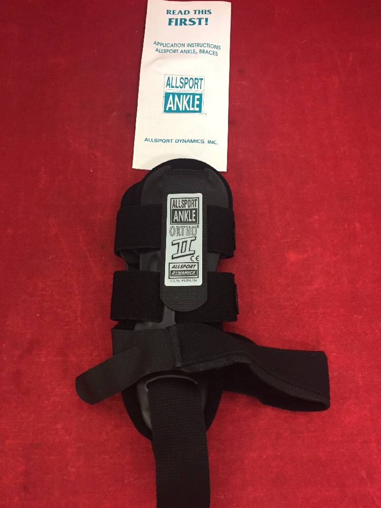ONE NEW ALLSPORT DYNAMICS Ortho II Left Ankle Support 144-ALBV Black One Size