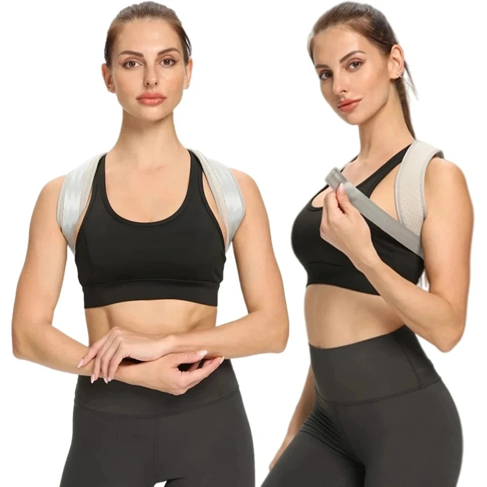 Adjustable Back Posture Corrector Neck Brace Training Equipment Home Office Man