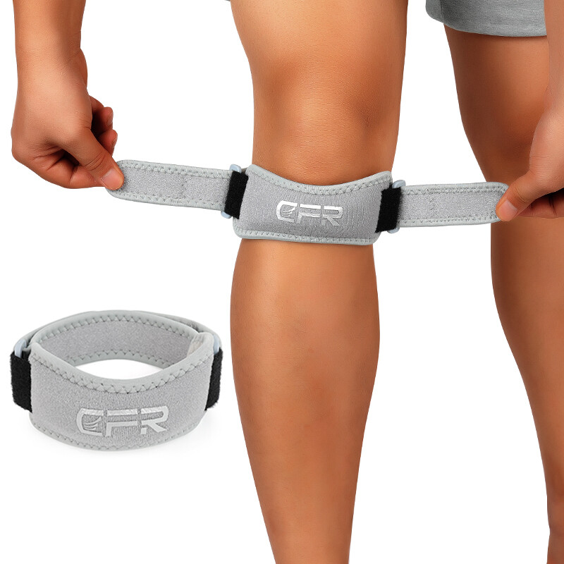 A Pair Knee Brace Support Patella Stabilizer Strap Arthritis Tendon Running