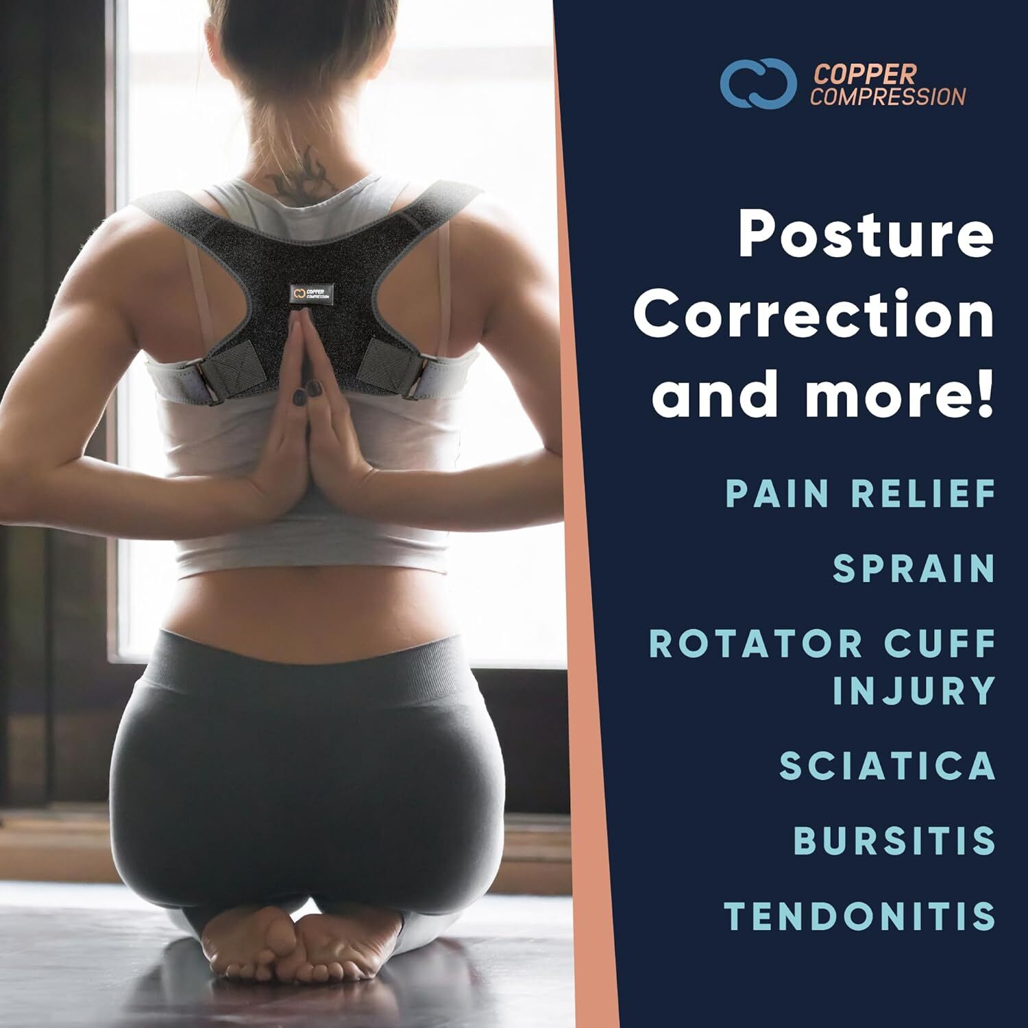 Copper Compression Posture Corrector for Men & Women Small/Medium (Pack of 1)