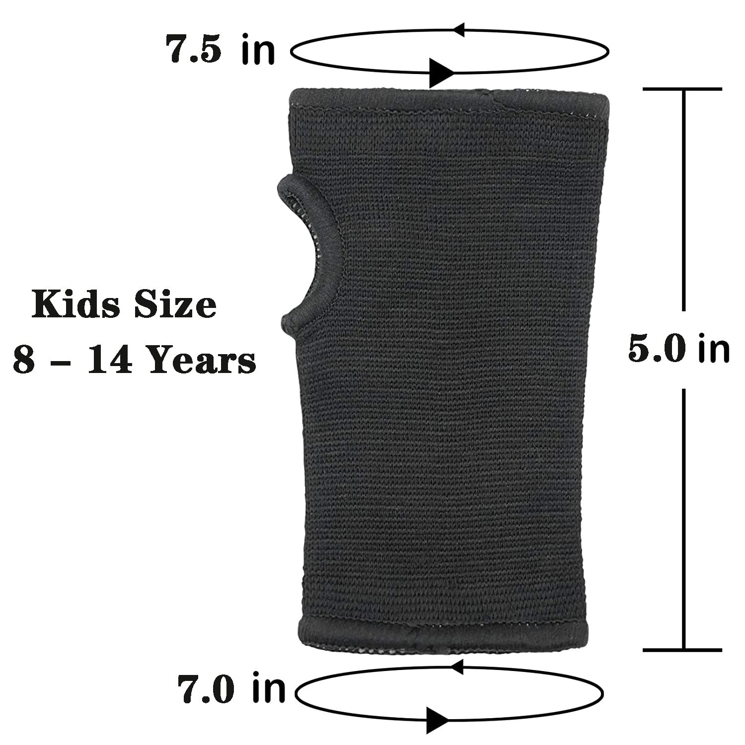 Luwint Kids Hand Wrap – Knitted Palm Sleeve Wrist Brace small, Support