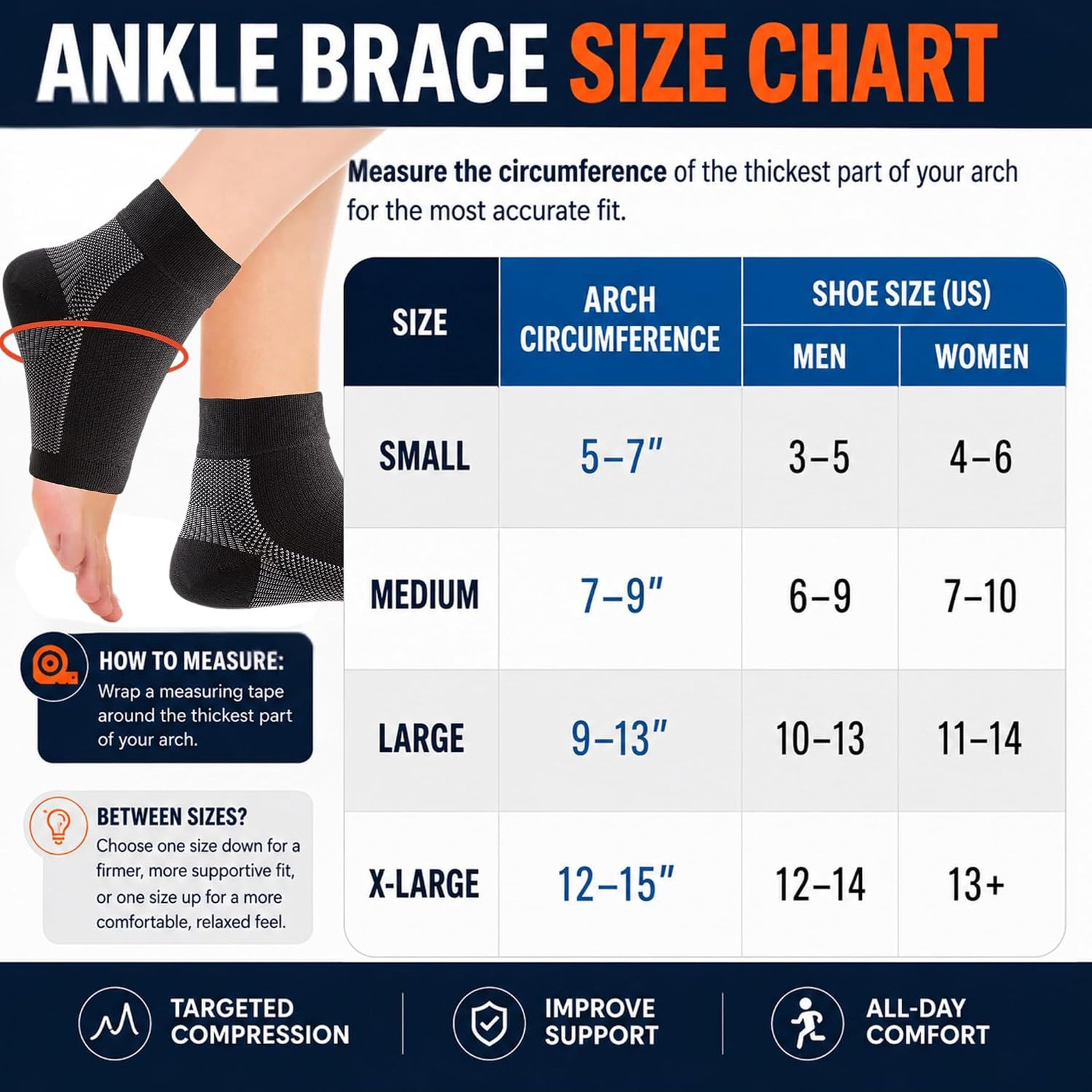 Ankle Support Brace Socks Compression Sleeve for Men Women Tendonitis Arthritis