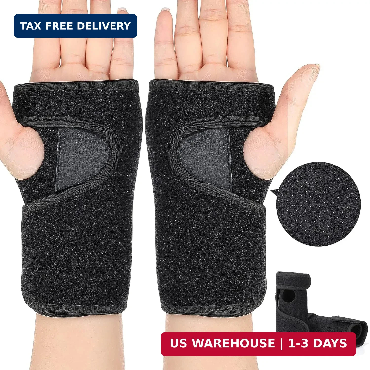 2 Pcs Wrist Brace for Carpal Tunnel Night Sleep Support Adjustable Wrist Splint