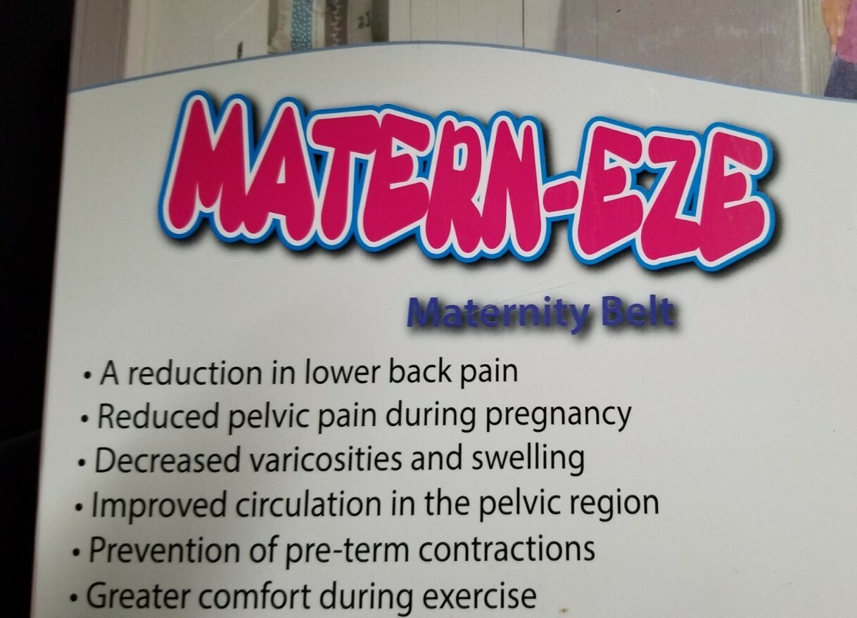 Matern-Eze Pregnancy Maternity Support Back Brace Belly Belt Elastic Xtra Large
