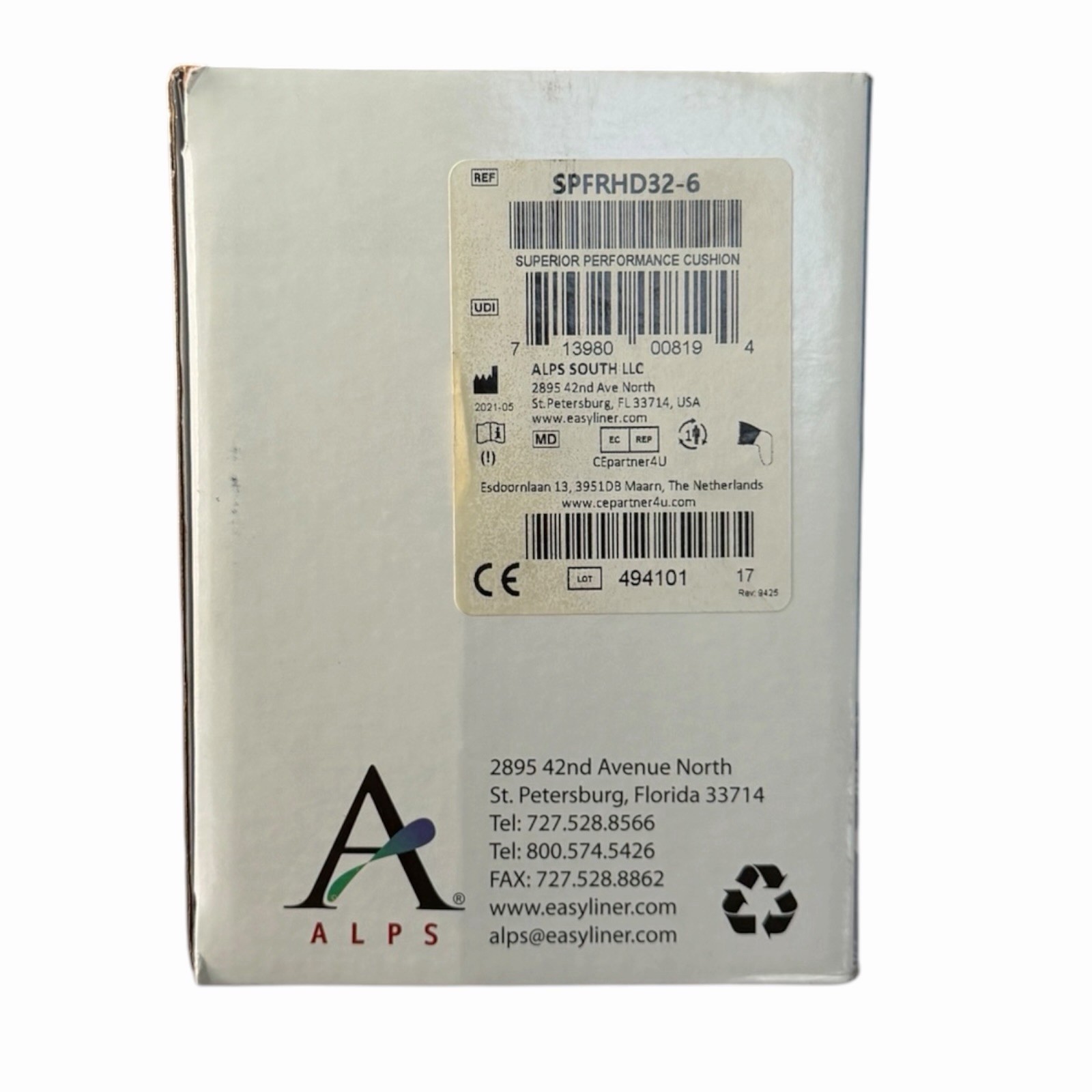 ALPS Superior Performance SPFRHD32-6 Size 32 HD Gel Prosthetic Cushion Liner 6MM