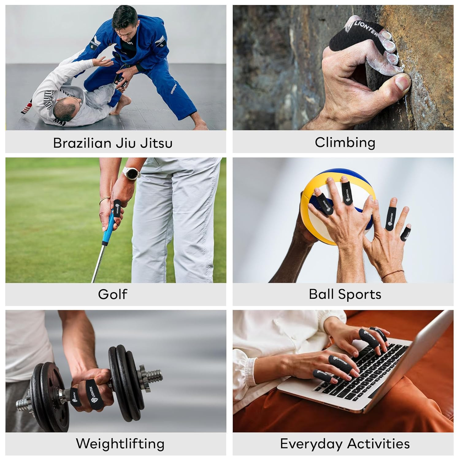 Single Flow Finger Sleeve V3 Pair — Joint Support & Compression for Activity, BJ