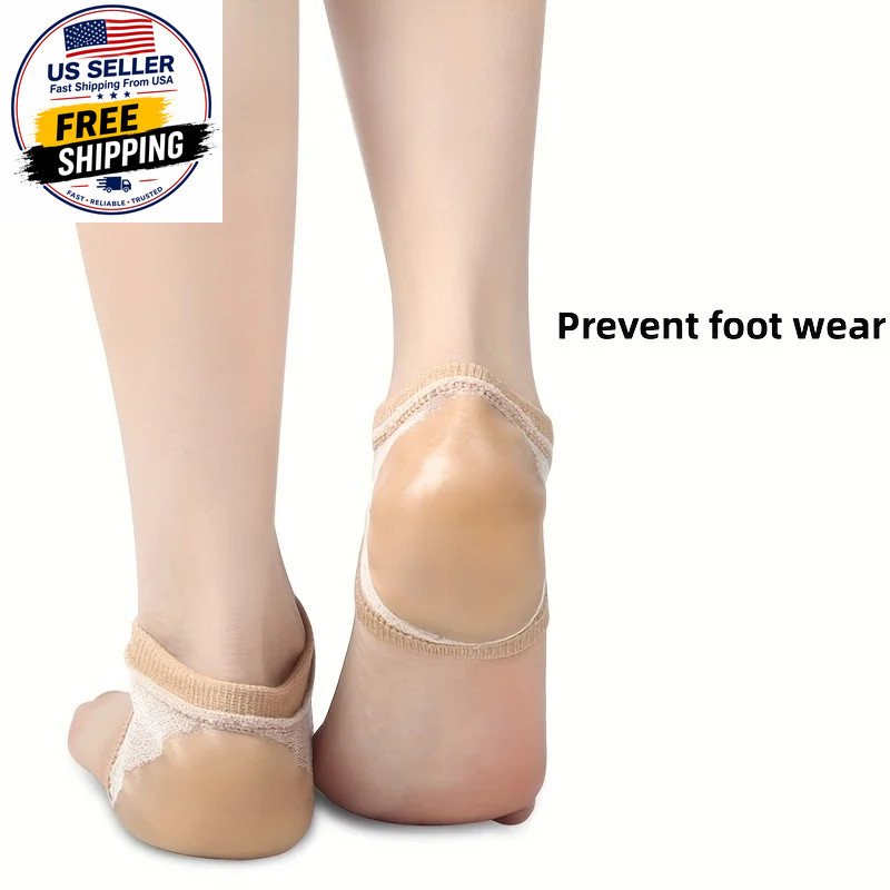 Gel Heel Protector Sleeve Silicone Heel Pads Heel Cups Plantar Fasciitis Support