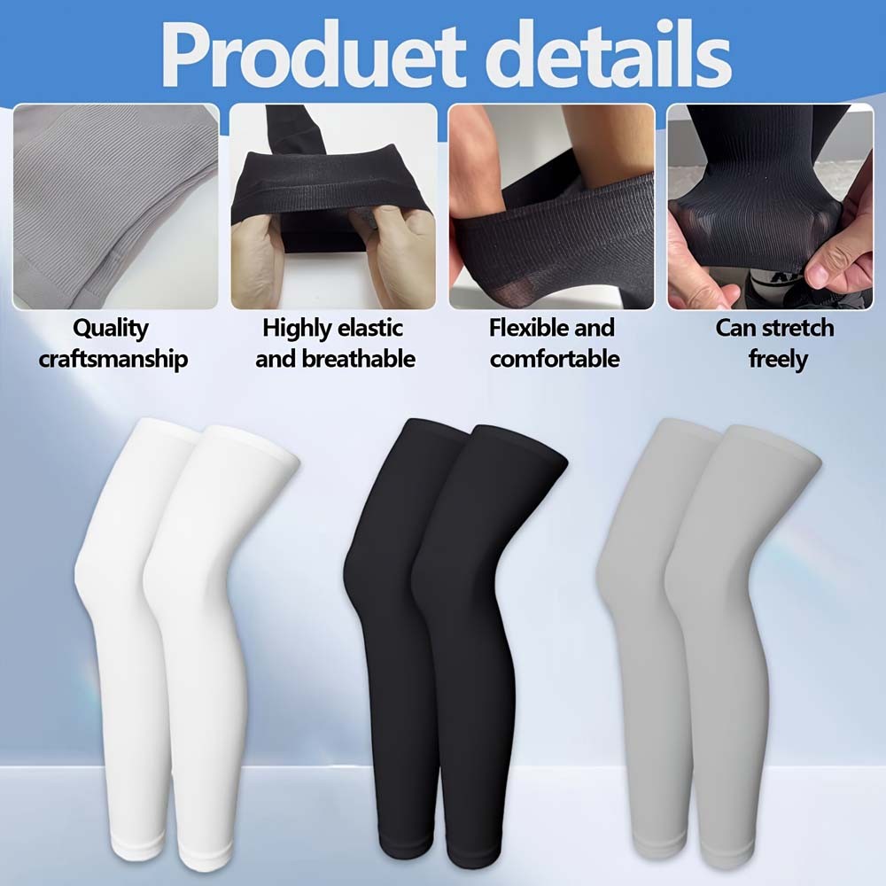Comfortable Non-Slip Stretchable One-Size-Fits-Most Soft Compression Leg Sleeves