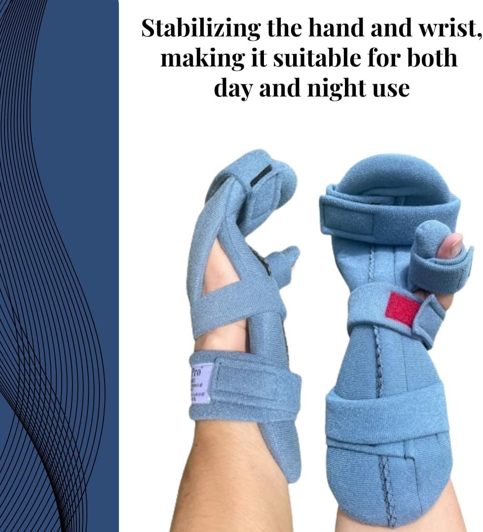 Stroke Hand Brace: SoftPro Functional Resting Hand Splint, Left, Medium 2pcs