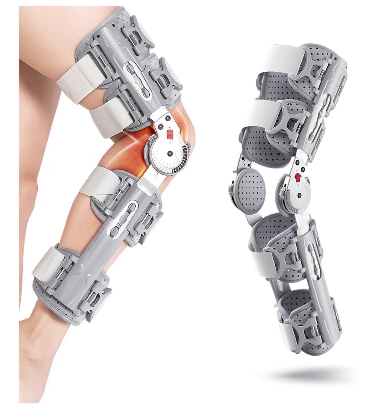Hinged ROM Knee Brace Ortho Stabilizer Post Surgery ACL MCL PCL Support
