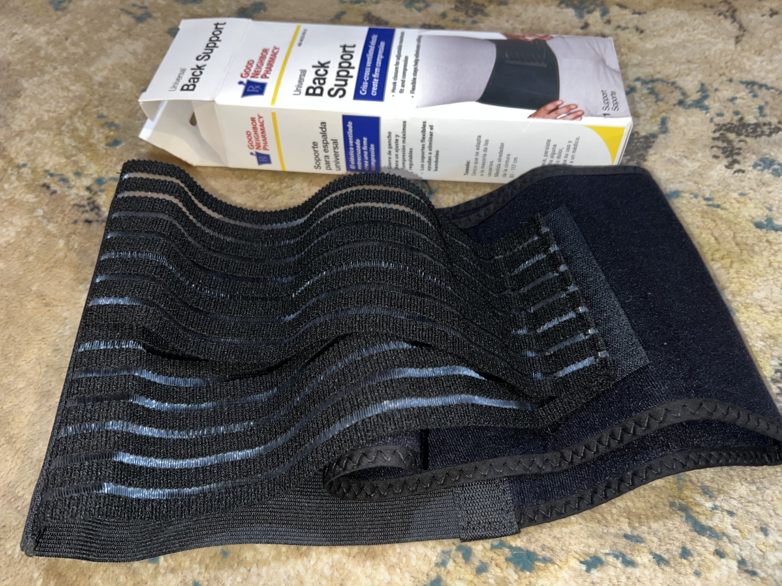 Good Neighbor Pharmacy Universal Adjustable Back Support Brace One Size 24 to 46