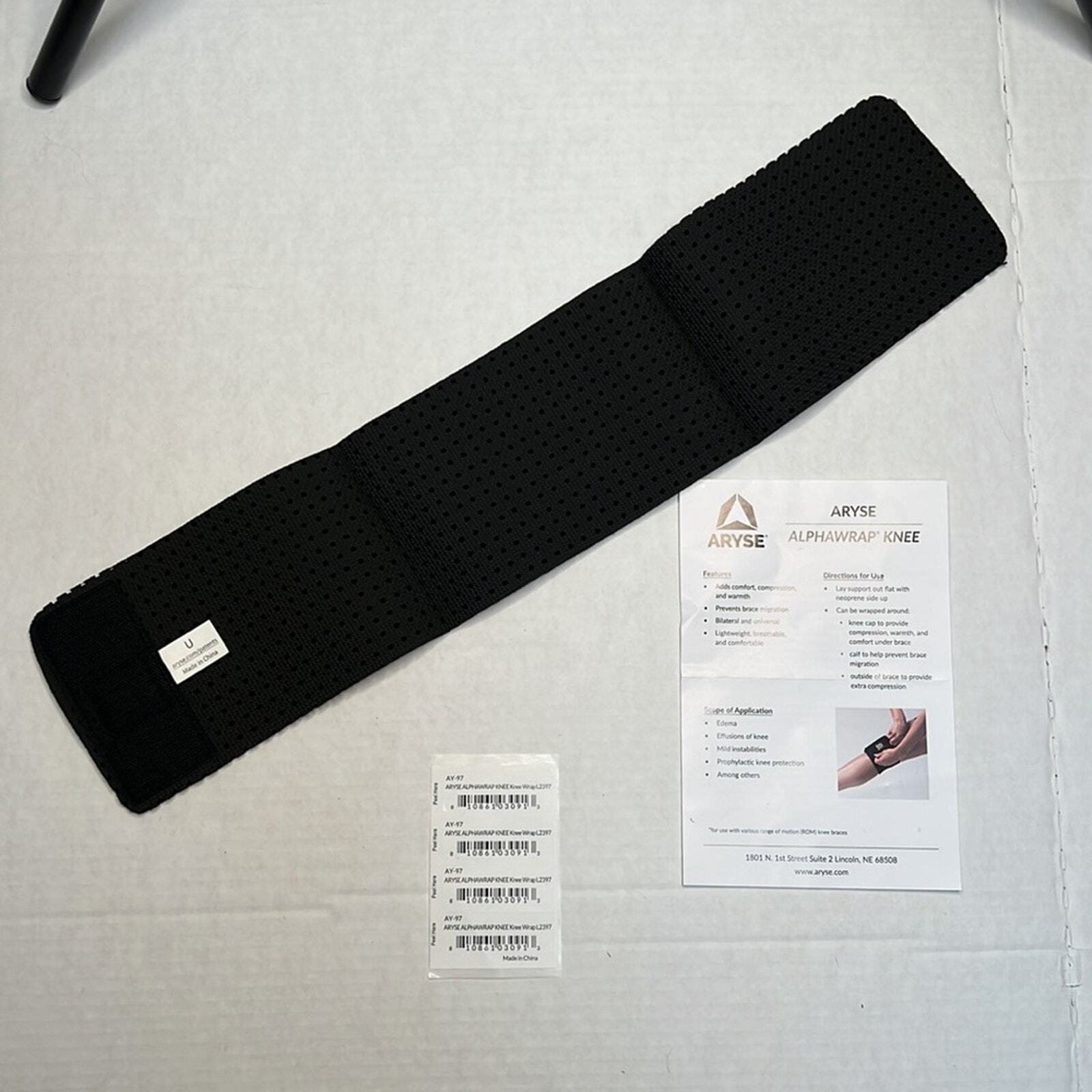 Aryse AY-97 AlphaAWrap knee wrap support L2397 size U UniversaL NEW