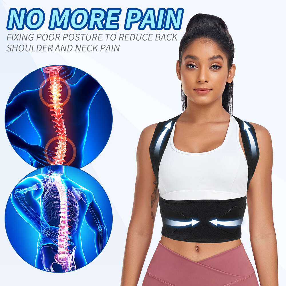 Adjustable Posture Corrector Back Support Shoulder Brace Straight Belt Men Women