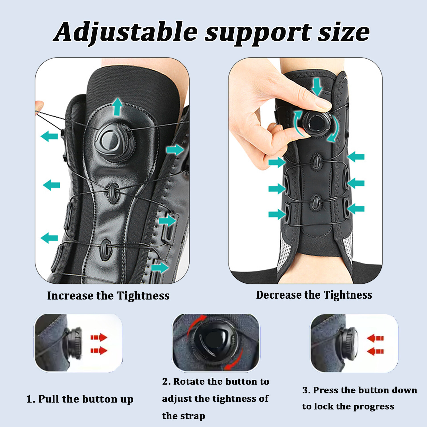 ANKLE BRACE COMPRESSION SUPPORT STABILIZER WRAP Sprain PAIN RELIEF FOOT US
