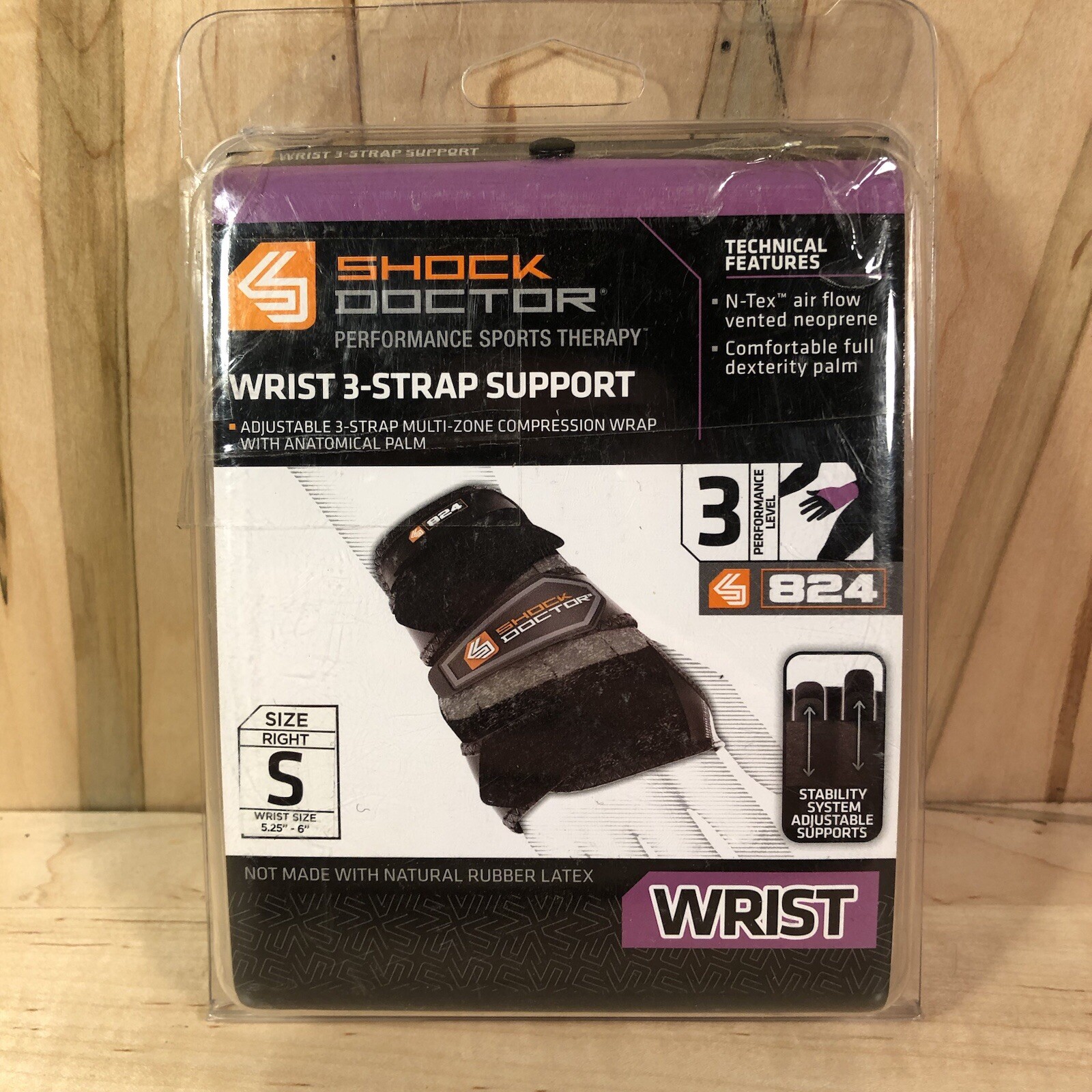 Shock Doctor Wrist 3-Strap Support – Performance Level 3: Right Size S – 824