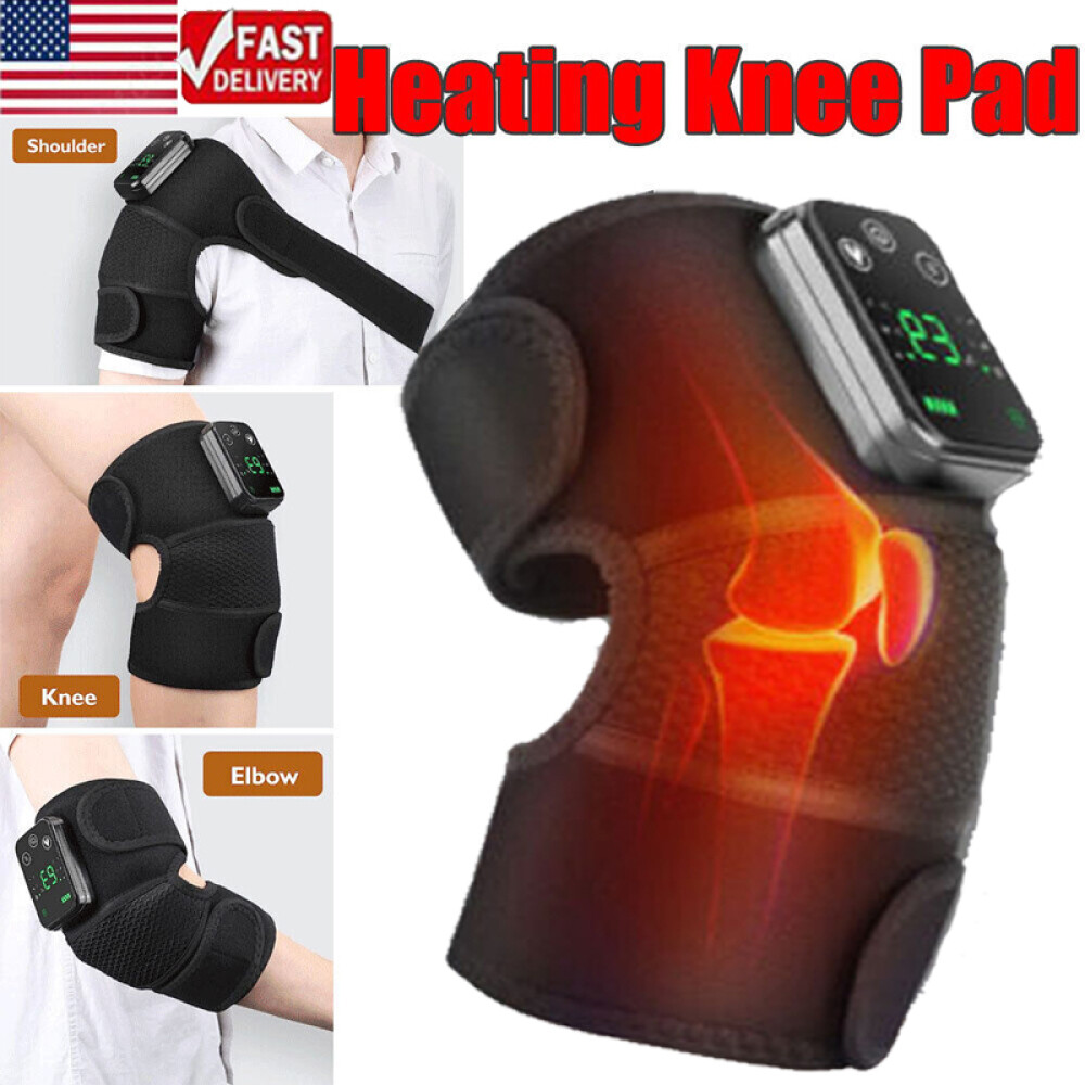 Electric Heated Knee Massager Arthritis Pain Relief Vibration Massage Joint Pad
