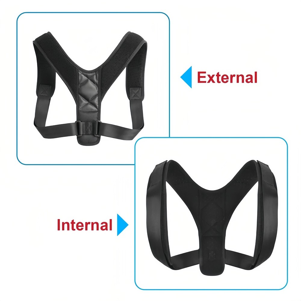 Adjustable Posture Corrector Brace for Men – Universal Fit Upper Back, Shoulder