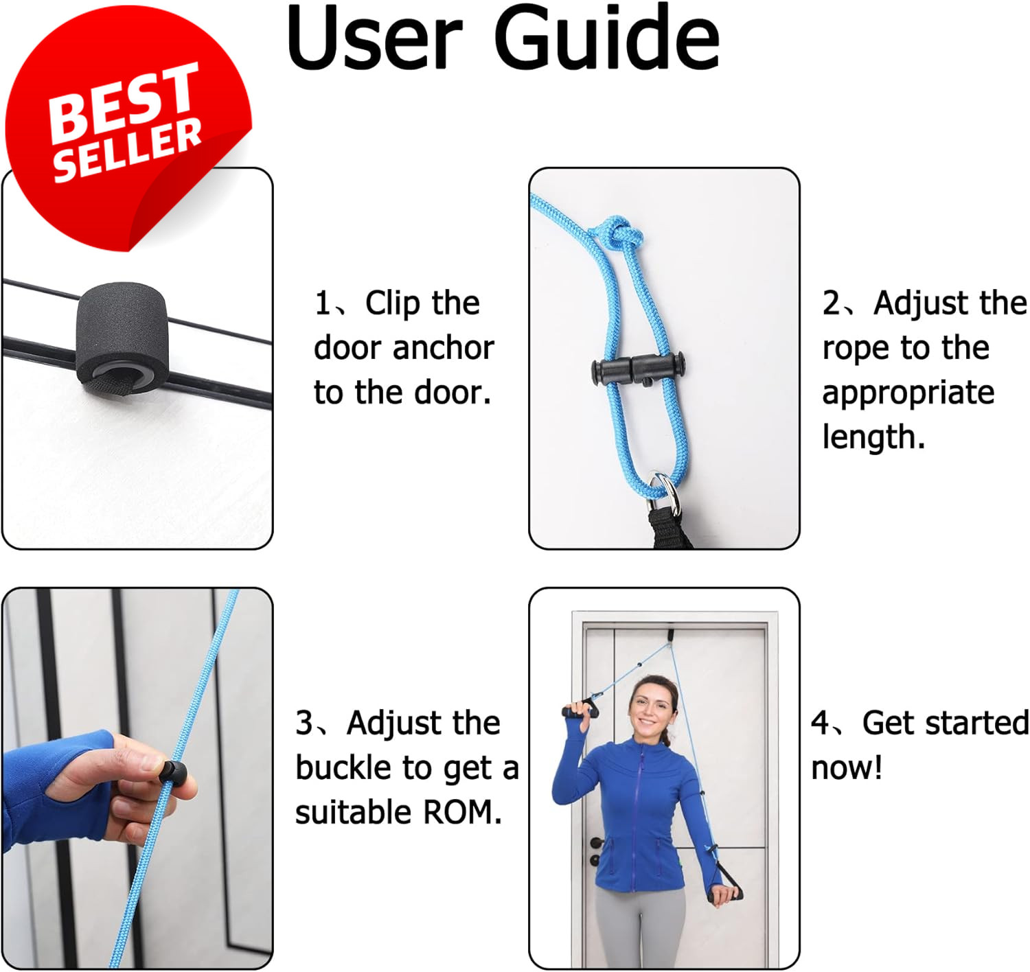 Over Door Shoulder Pulley for Physical Therapy & Surgery Recovery FSA HSA – US