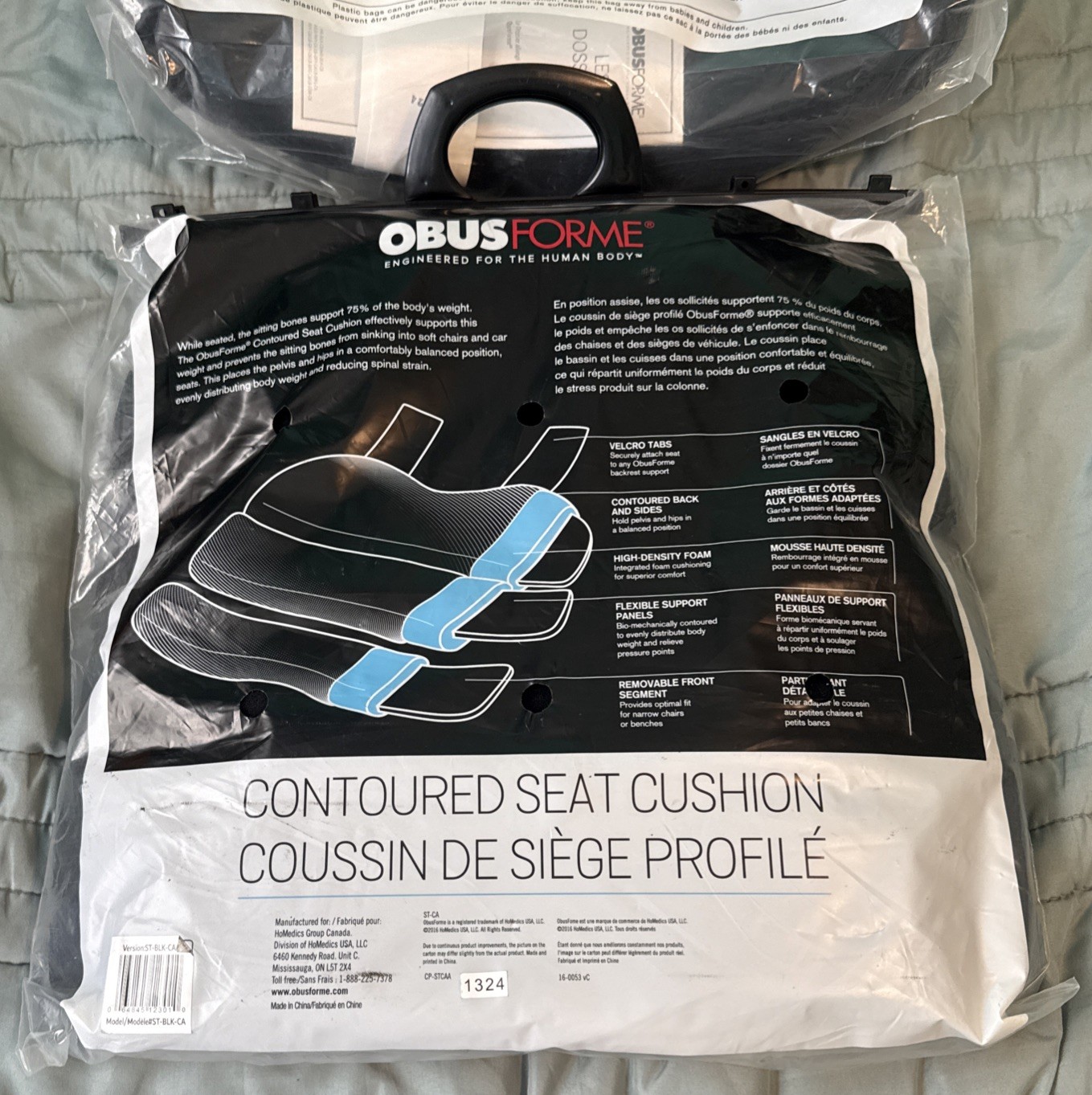 ObusForme Lowback Backrest Support & Contour Seat Cushion EUC Lot Of 2