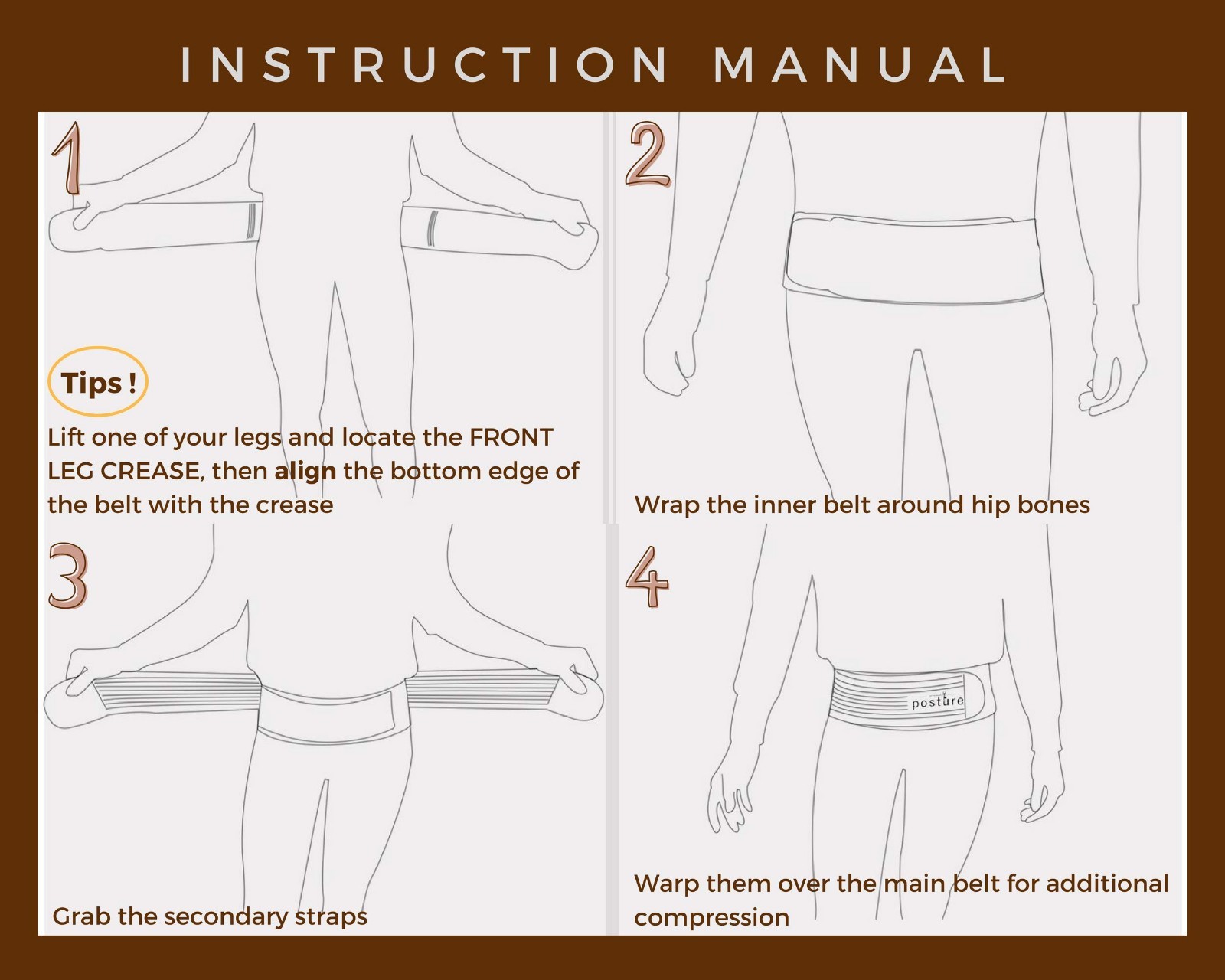 Sacroiliac Hip Belt for Sciatica Relief | Pelvic & Lower Back Pain Support, Blac