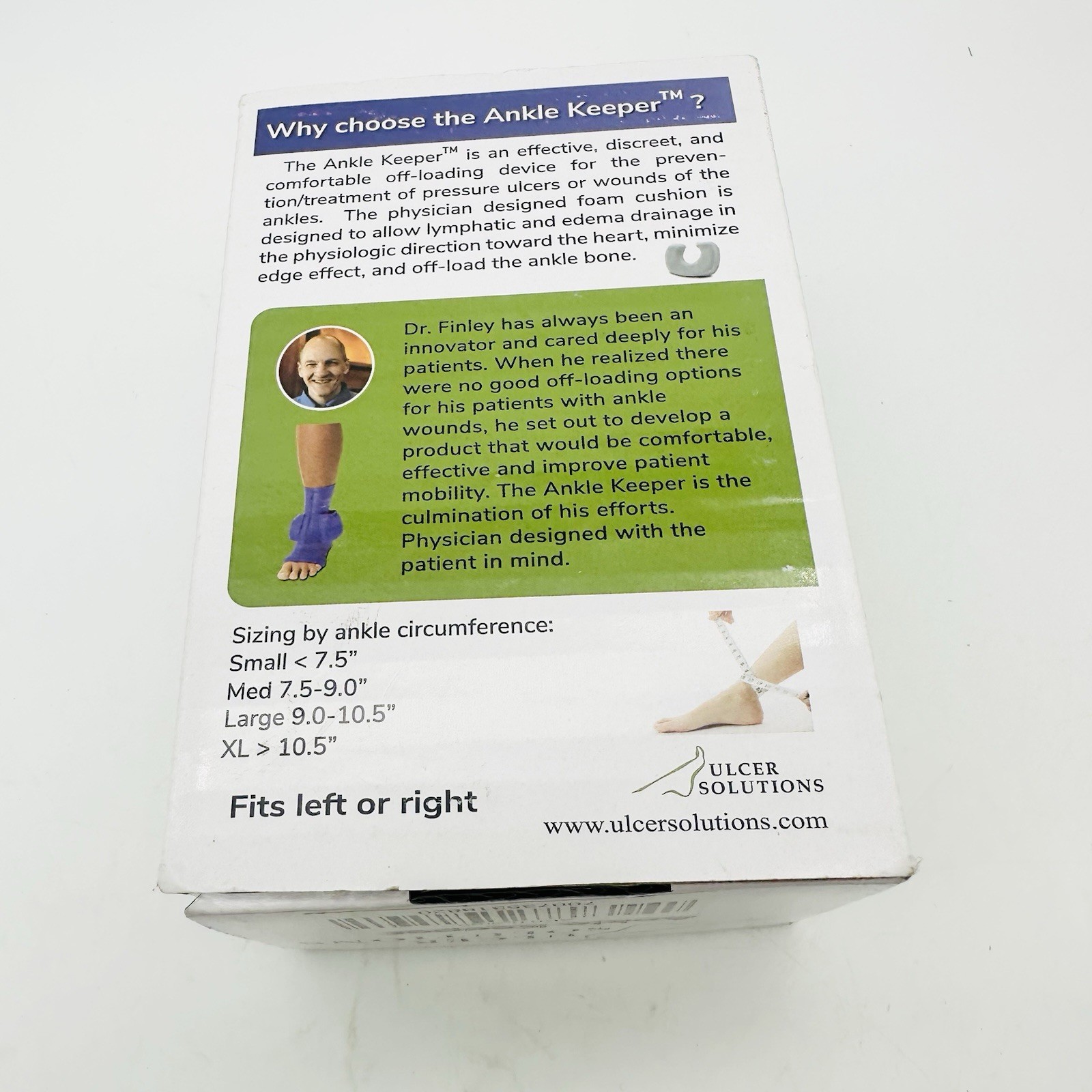 Ulcer Solutions Ankle Keeper for Pressure Sores– Large: 9.0 – 10.5”
