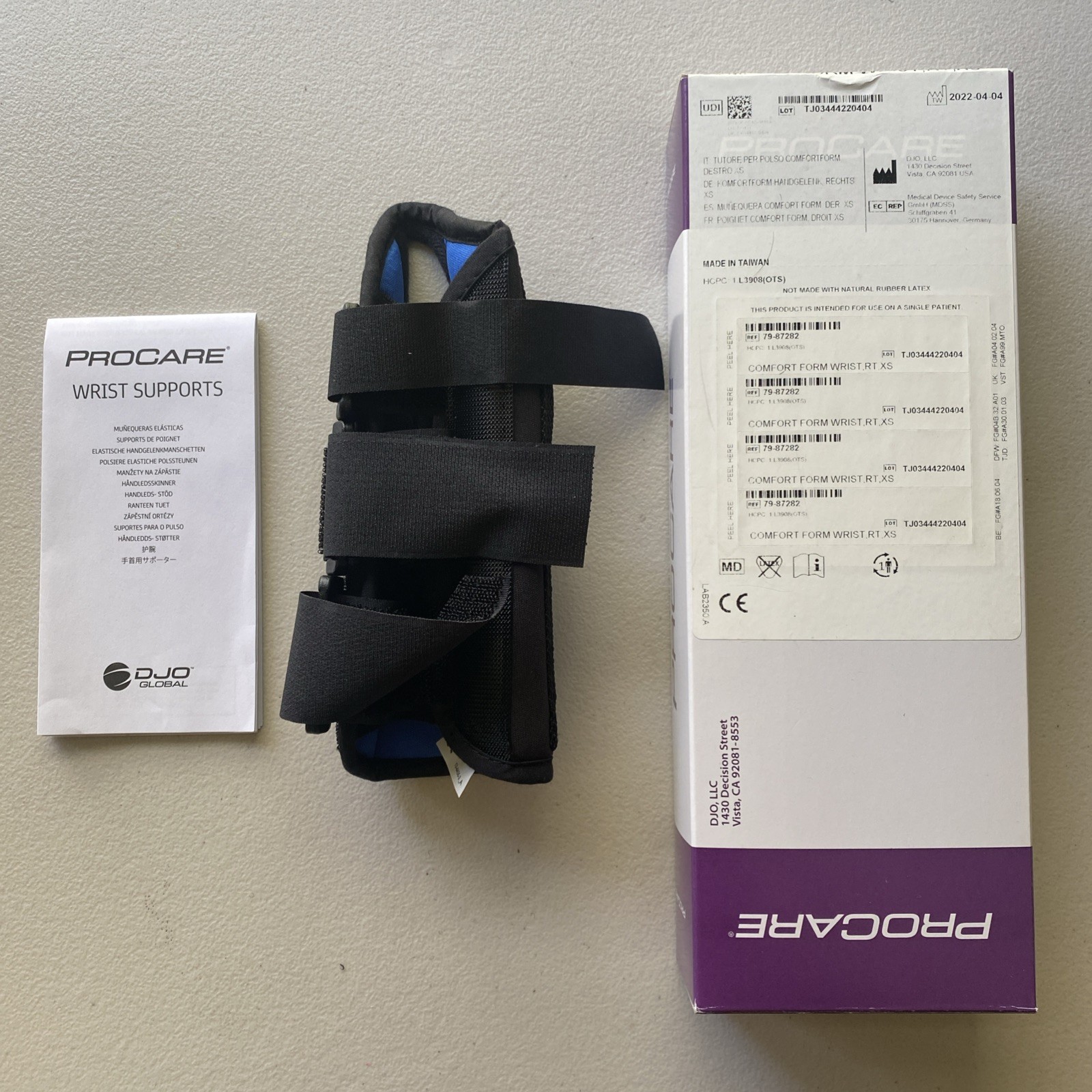 ProCare Comfort Form Wrist/Thumb RT, Size XSmall