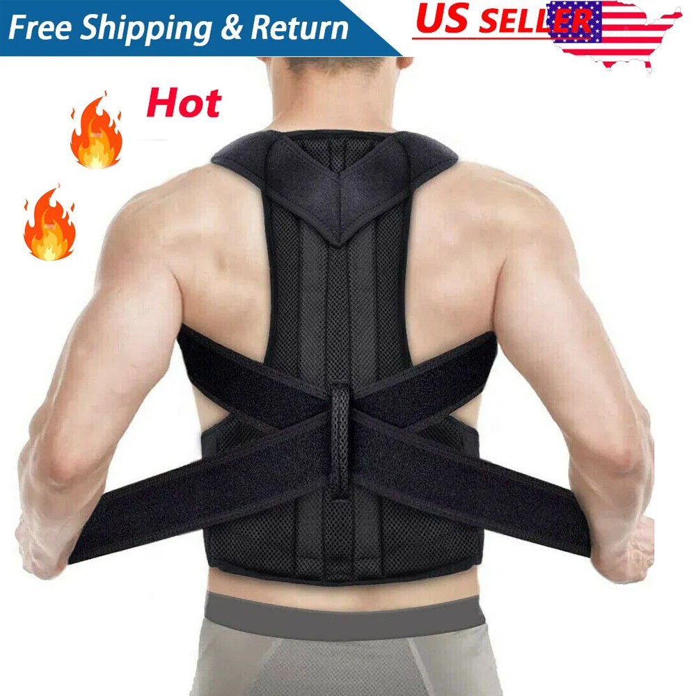Back Posture Corrector Shoulder Straight Support Brace Belt Therapy Men Women