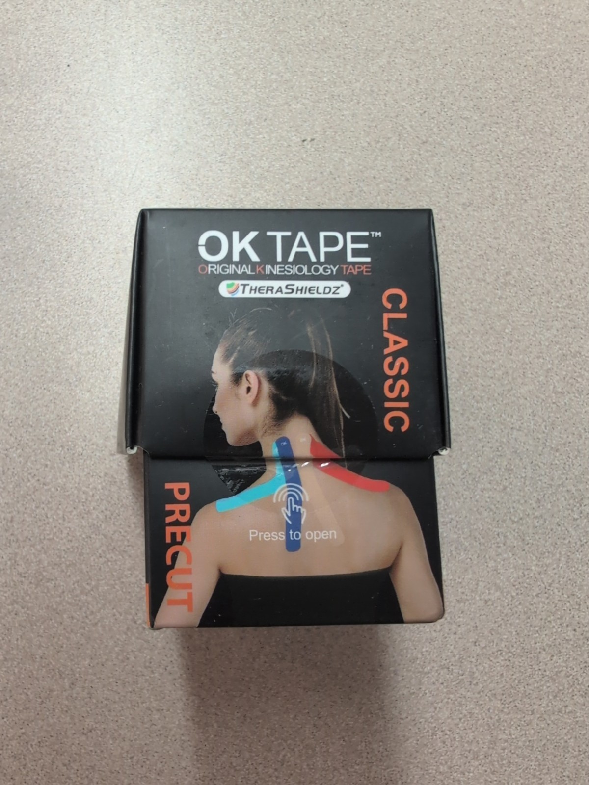 OK TAPE Kinesiology Tape 10 inches Precut, 20 Strips, Cotton Elastic pink