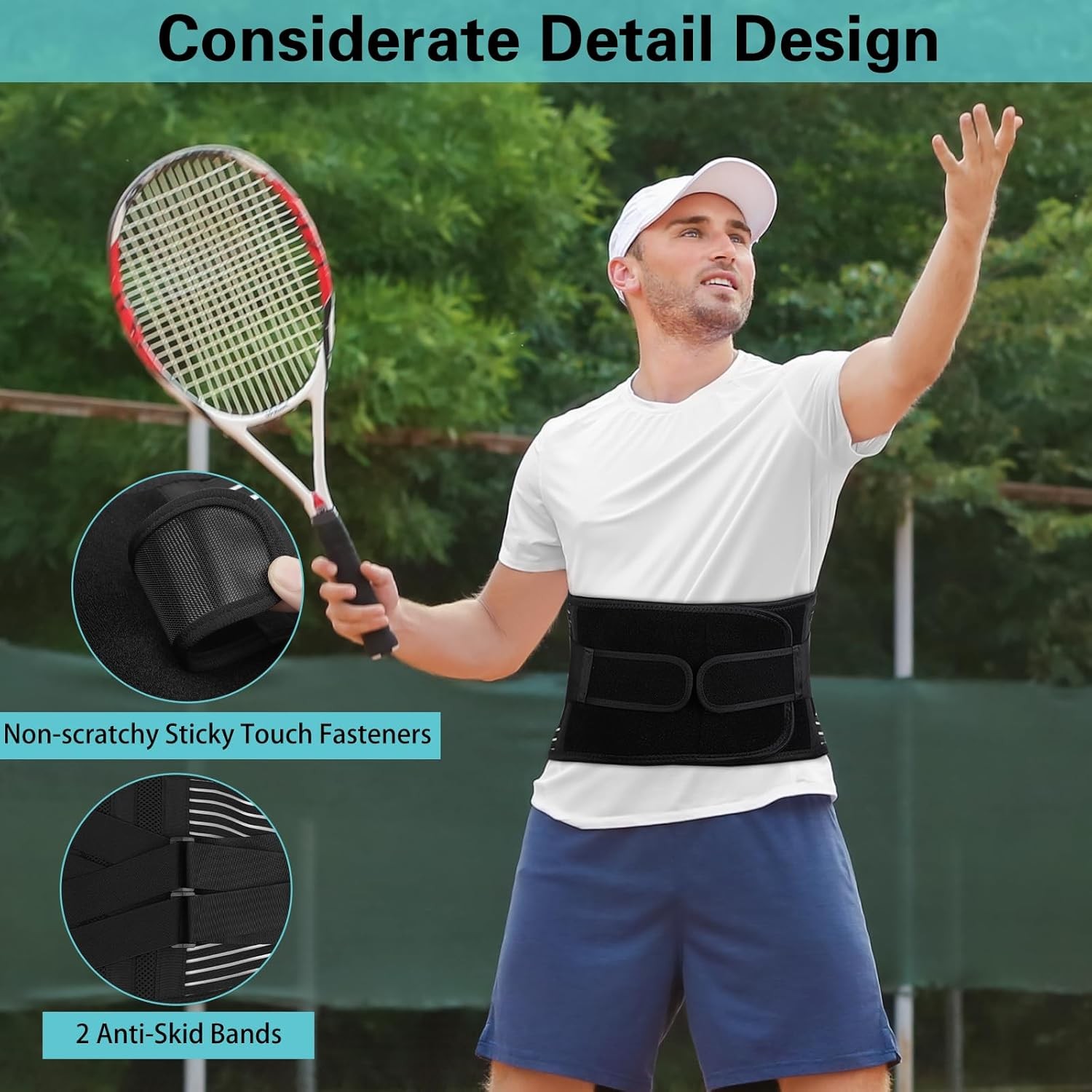 Back Brace Lower Back Pain Relief Adjustable Breathable Lumbar Support Belt Work