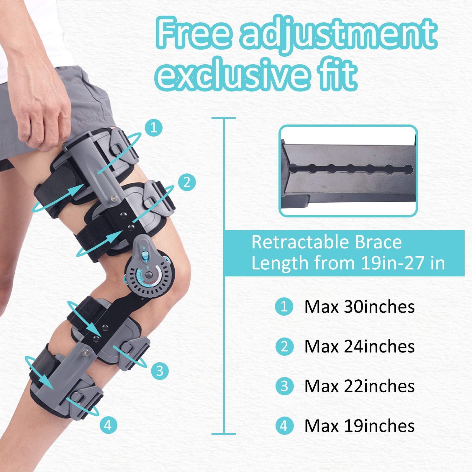 Hinged Immobilizer & Stabilizer for Knee Ligament Injury Recovery,Universal Size