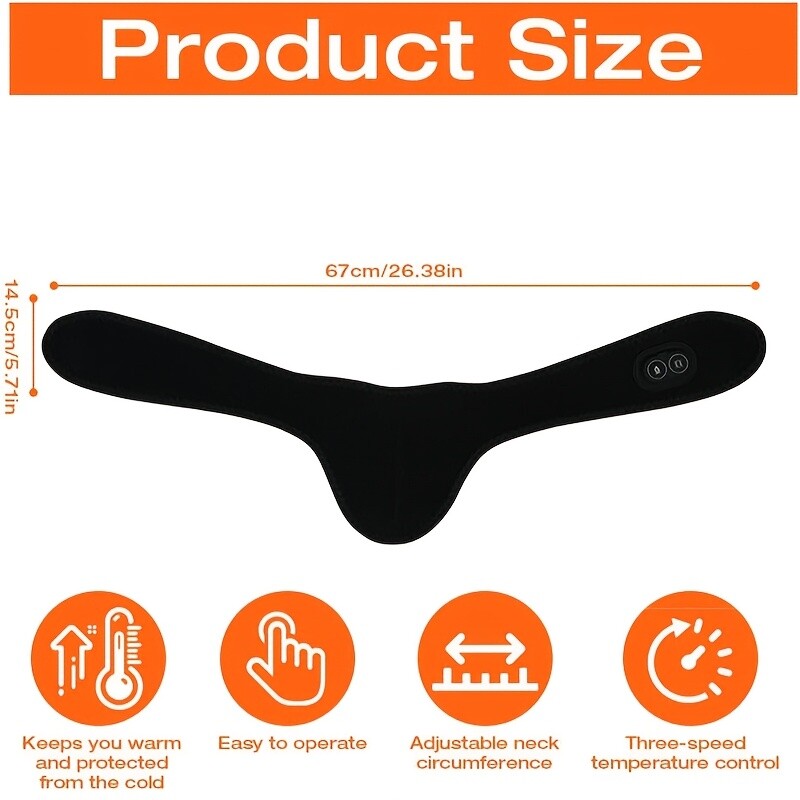 Electric Heating Neck and Shoulder Warmer with 3 Temperature Settings, Vibration