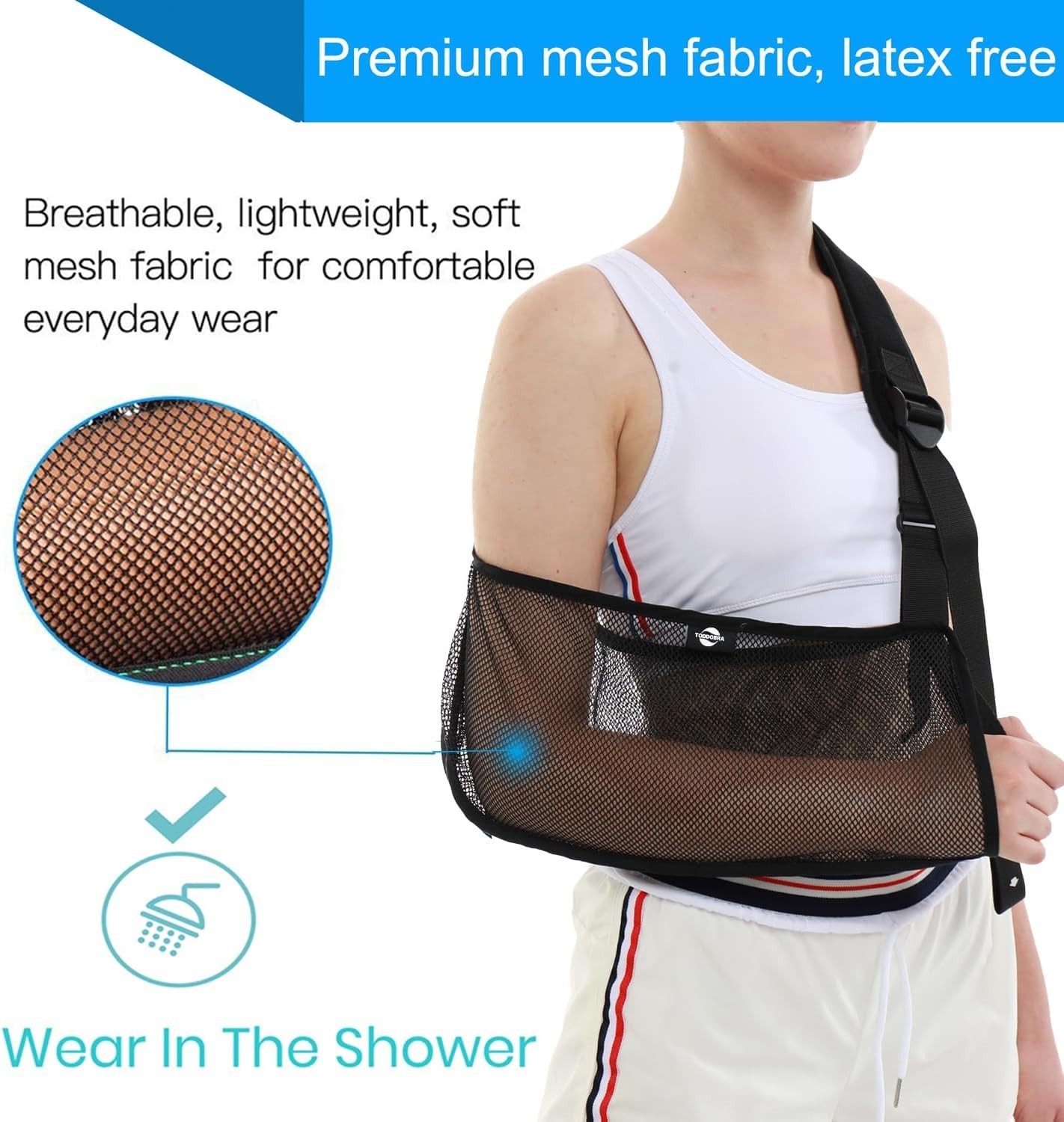 Breathable Mesh Arm Sling – Adjustable Shoulder Support for Injury Recovery