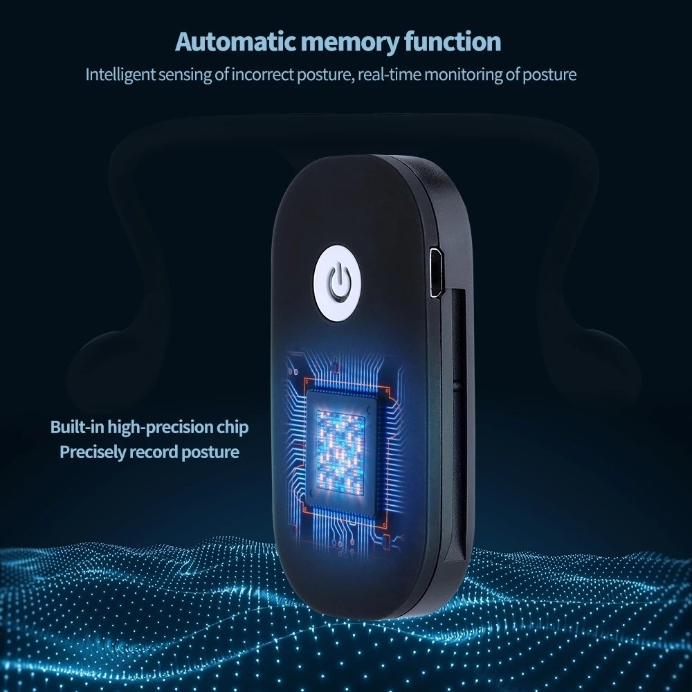 Smart Vibrating Posture Corrector Wearable Neck Back Trainer for Adults and Kids