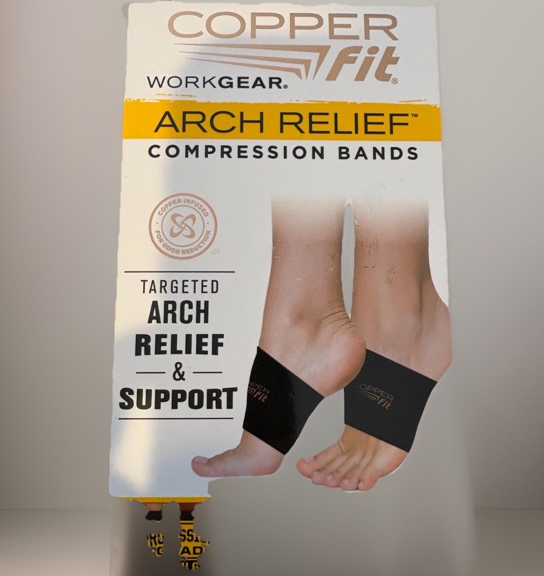 COPPER FIT WORK GEAR ARCH RELIEF COMPRESSION BANDS – NEW Healing – Swelling Pain