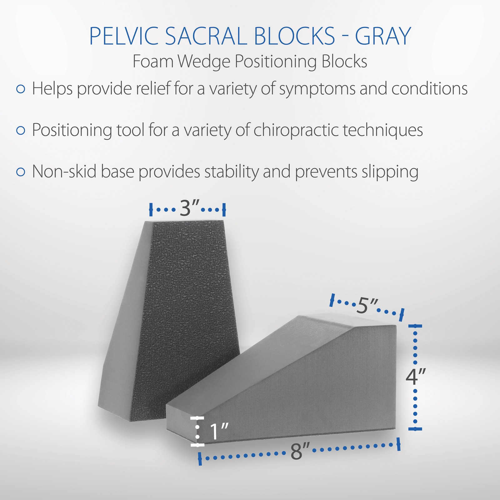 Core Products Pelvic Sacral Block Set Aids Positioning Adjusting Non-Skid USA