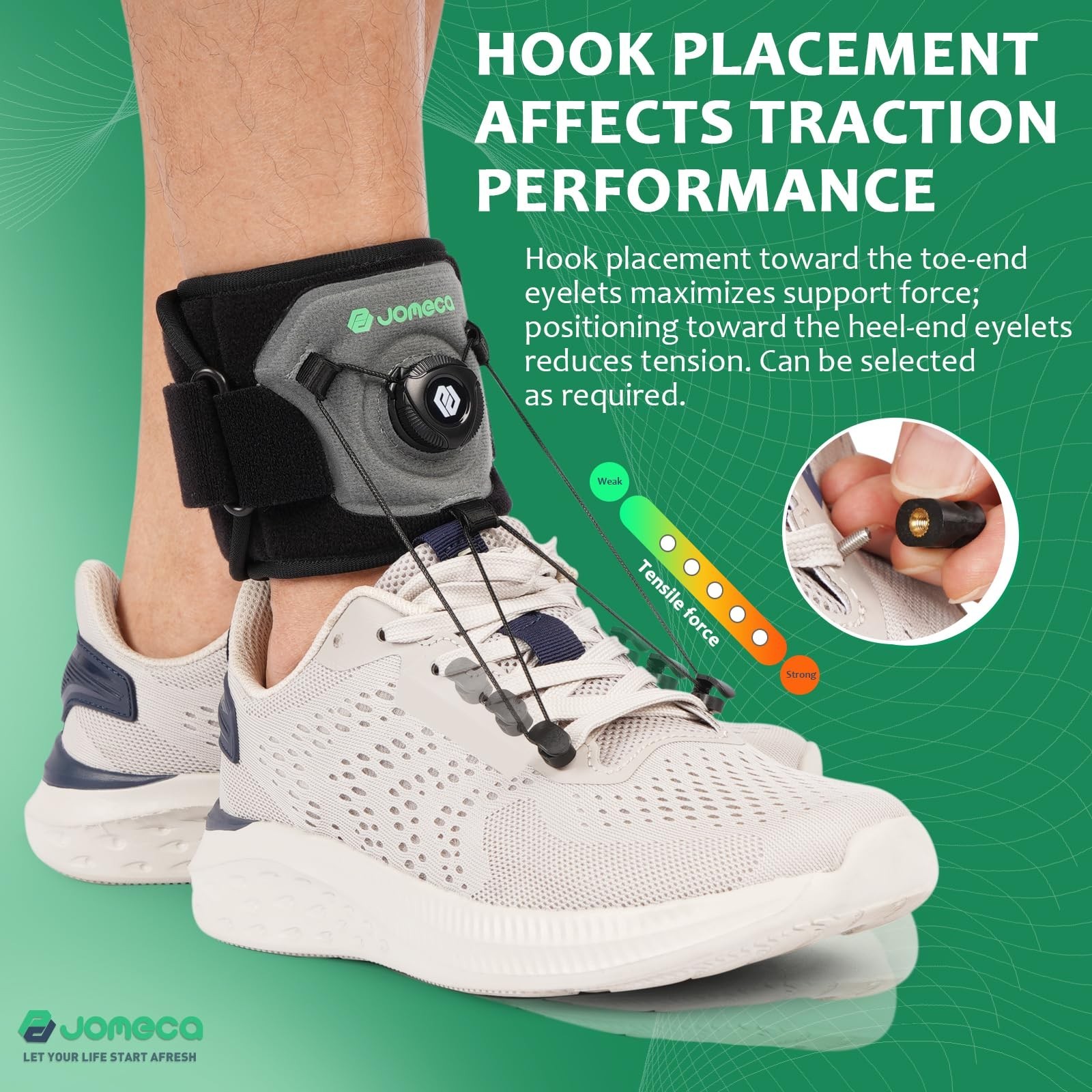 Adjustable Drop Foot Brace with Rotary Knob – AFO Ankle Foot Orthosis for Dor…
