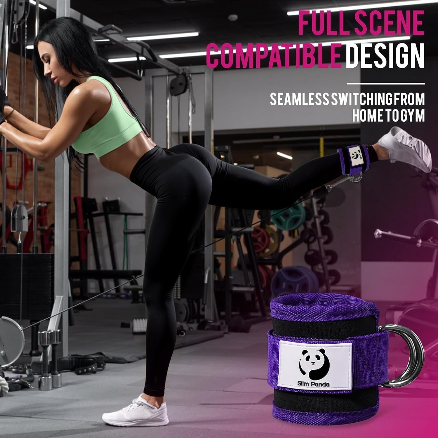 Comfortable Adjustable Ankle Cuffs for Kickbacks & Leg Exercises – Durable Nylon