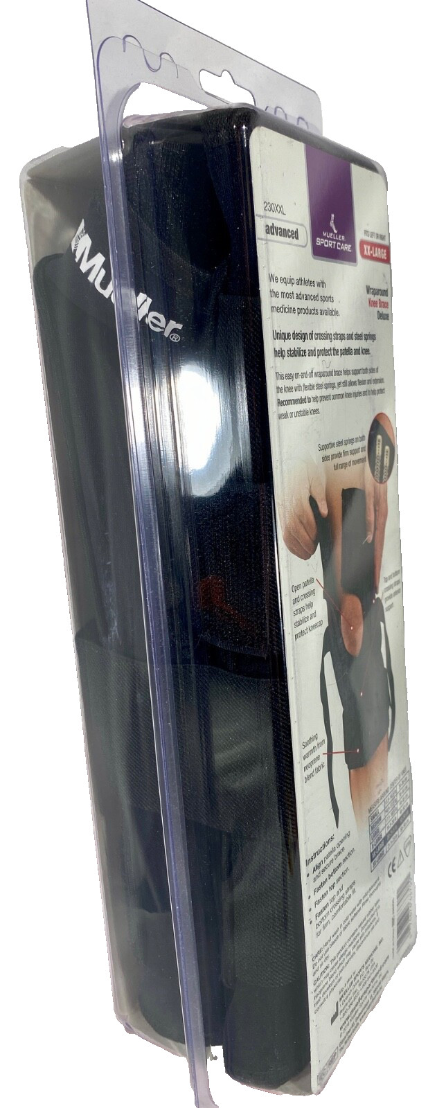 MLR Wraparound Knee Brace Deluxe Black 2X-Large NEW!