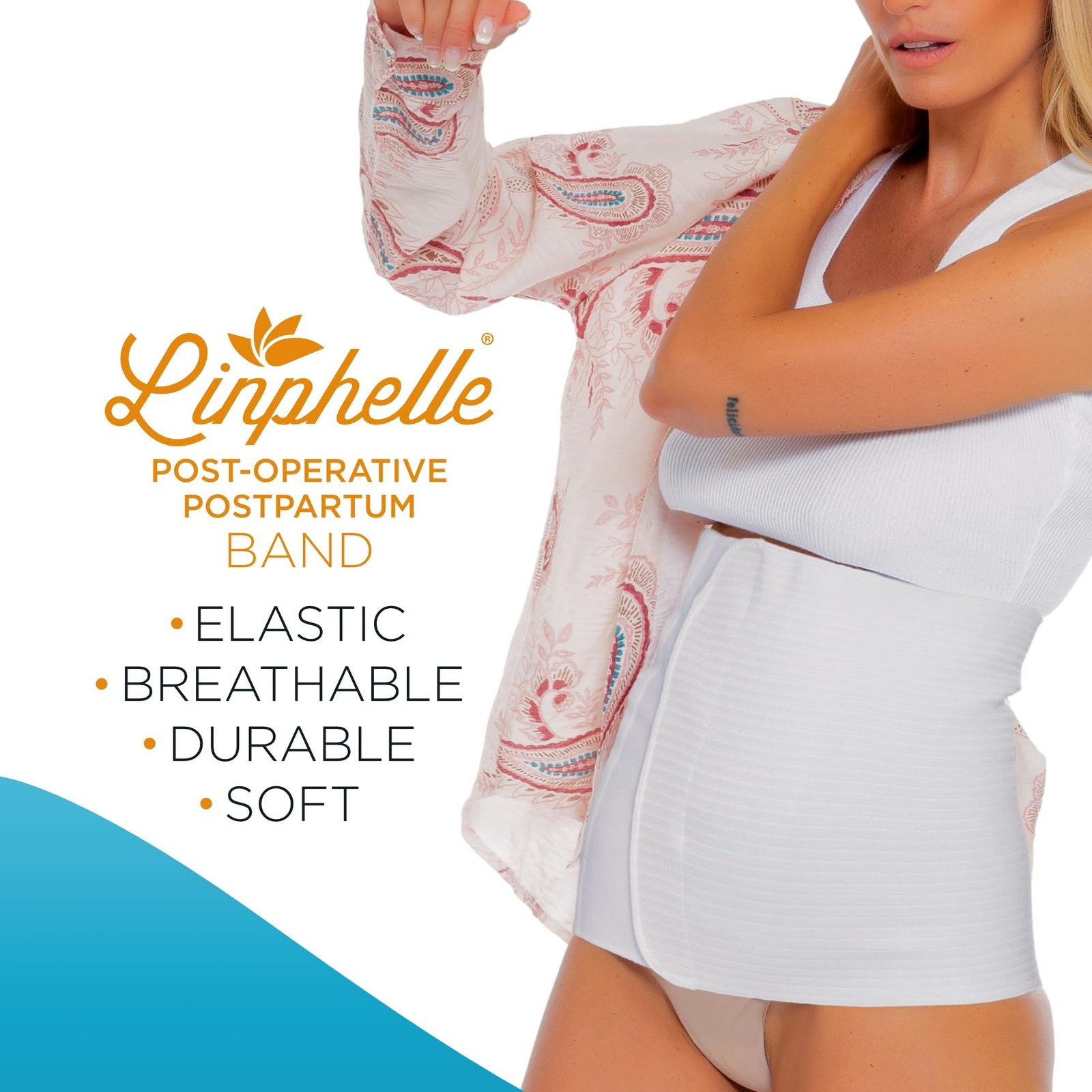 Linphelle Post-Surgery And Postpartum Band Elastic And Tear-Resistant Abdominal