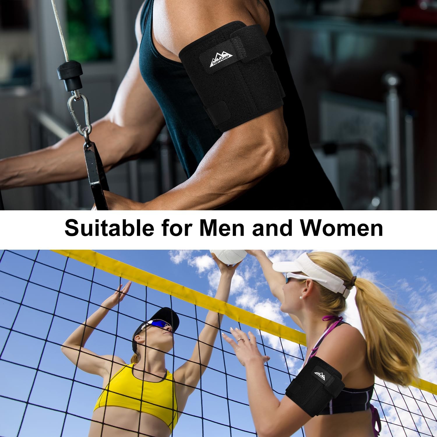 supregear Bicep Tendonitis Brace Compression Sleeve Support, Comfortable Uppe…