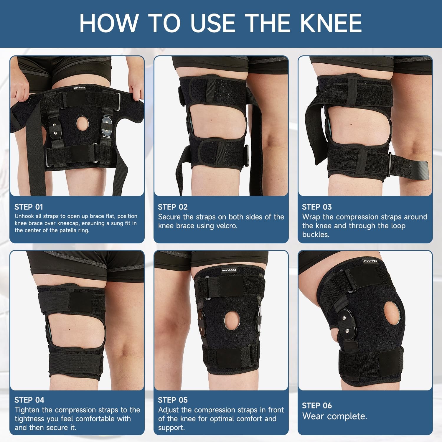 Plus Size Knee Brace XL-8XL,Stable Support of The 5XL-6XL, Black