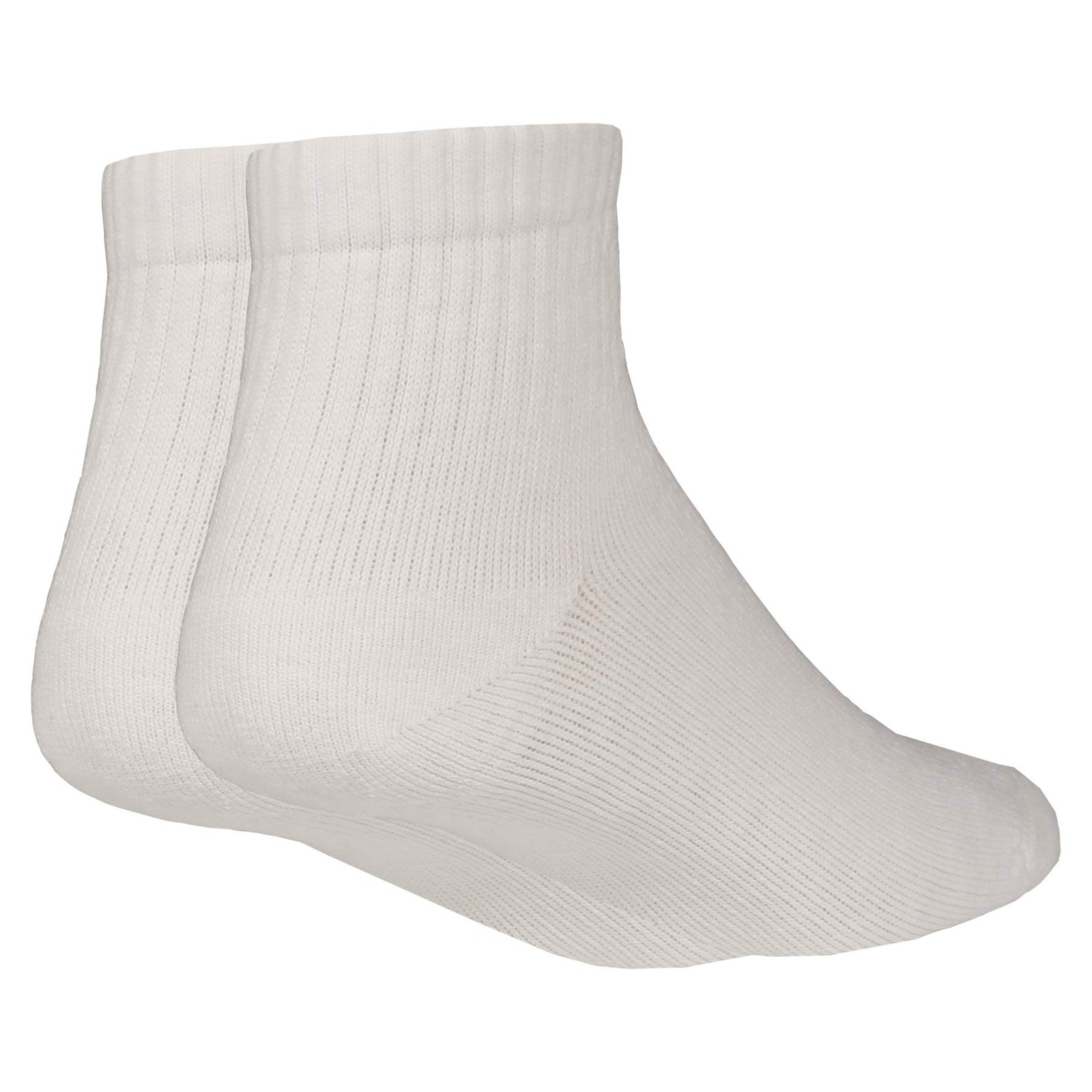 NuVein Padded Low Cut Socks, 8-15 mmHg Light Compression, Large, White